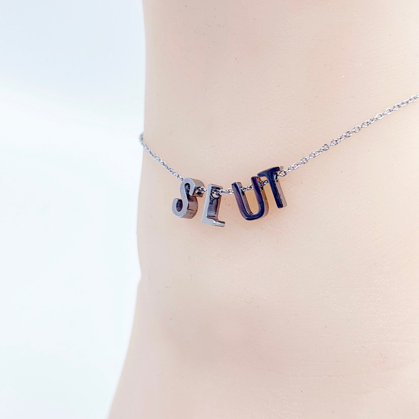 Stainless Steel SLUT Anklet.