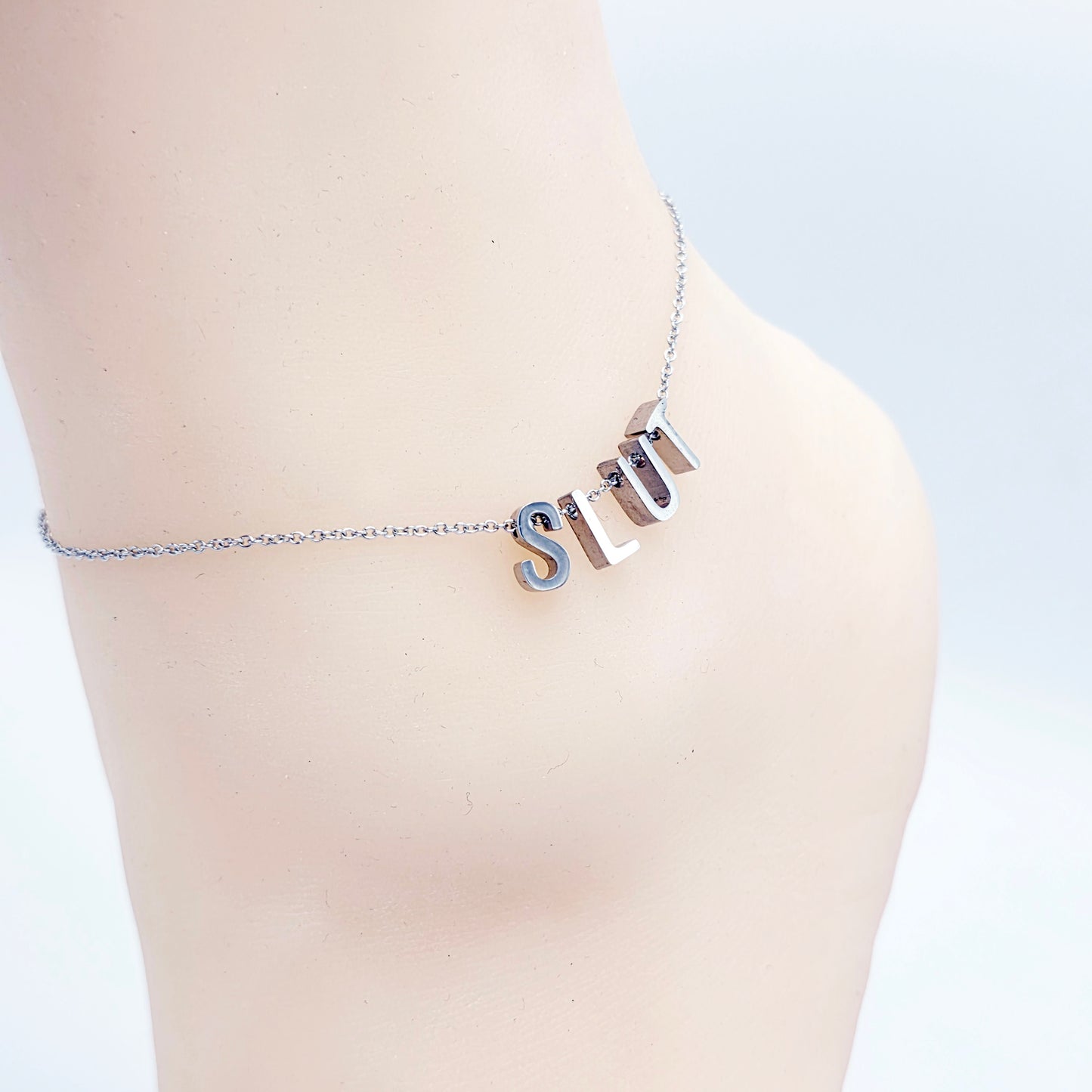 Stainless Steel SLUT Anklet.