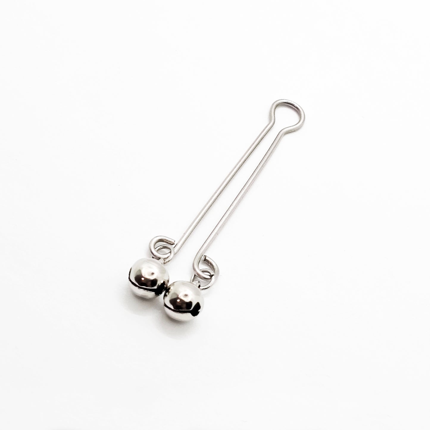 Labia Clip with Bells, Stainless Steel. Non Piercing Vaginal Jewelry, MATURE, BDSM