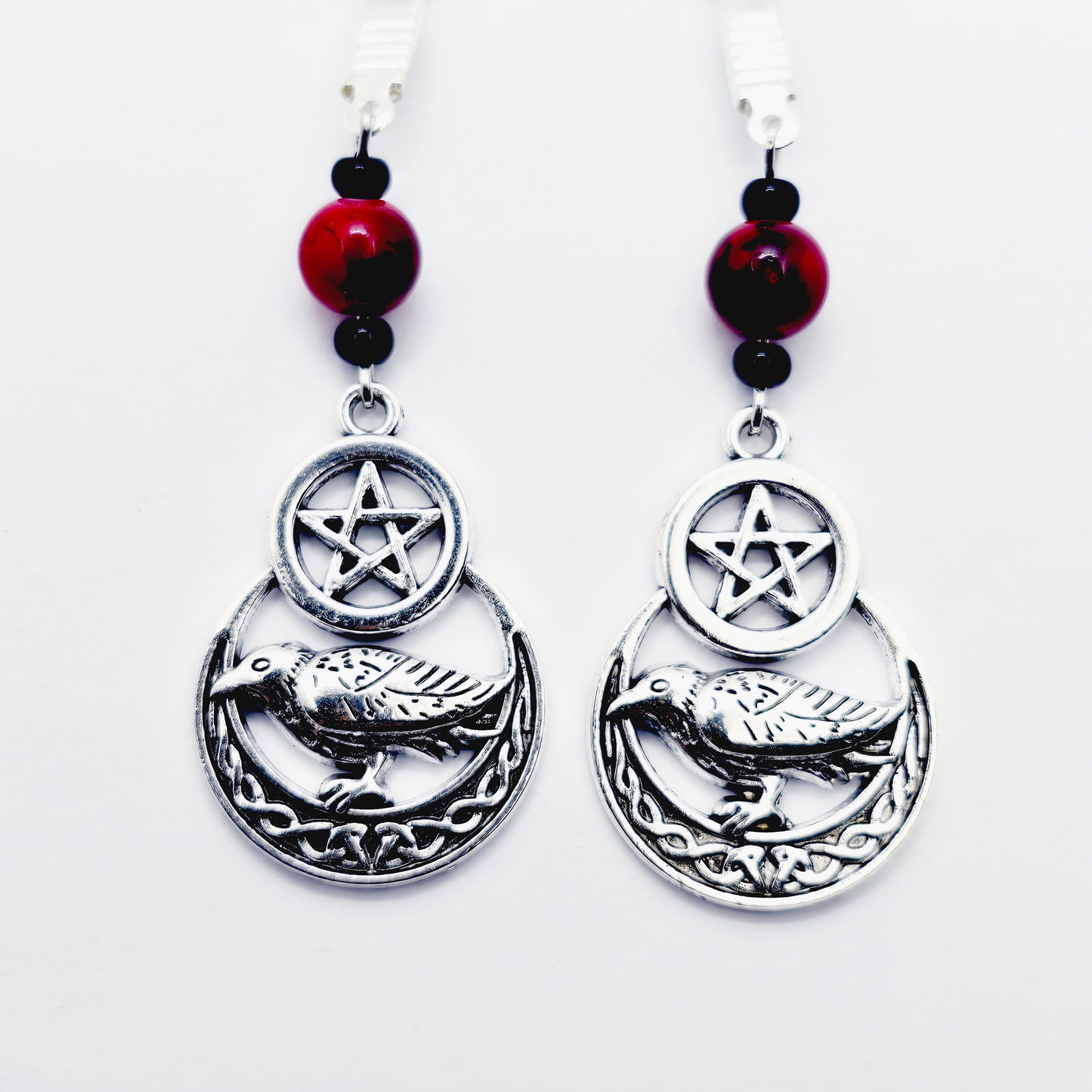 Raven and Pentacle Non-Piercing Nipple Nooses or Your Choice of Nipple Clamps