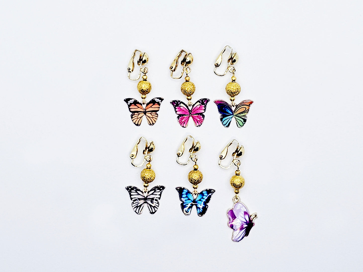 Nipple and Clitoral Jewelry Set with Butterflies, Non-Piercing. Your Choice of Butterfly and Nipple Nooses or Clamps.