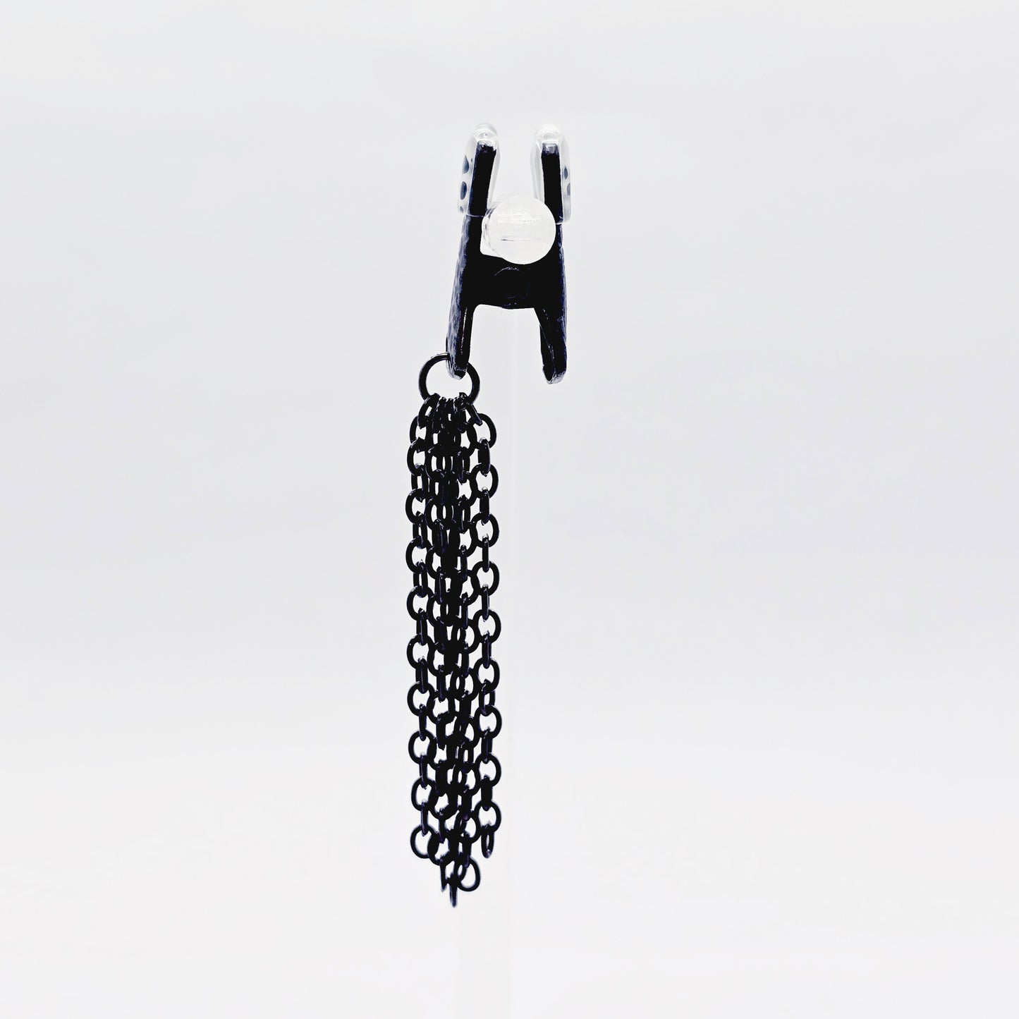 Clit and Labia Clamp Set with Chain Dangle. This Vaginal Jewelry Set Includes 2 Items in Silver, Gold, Or Black