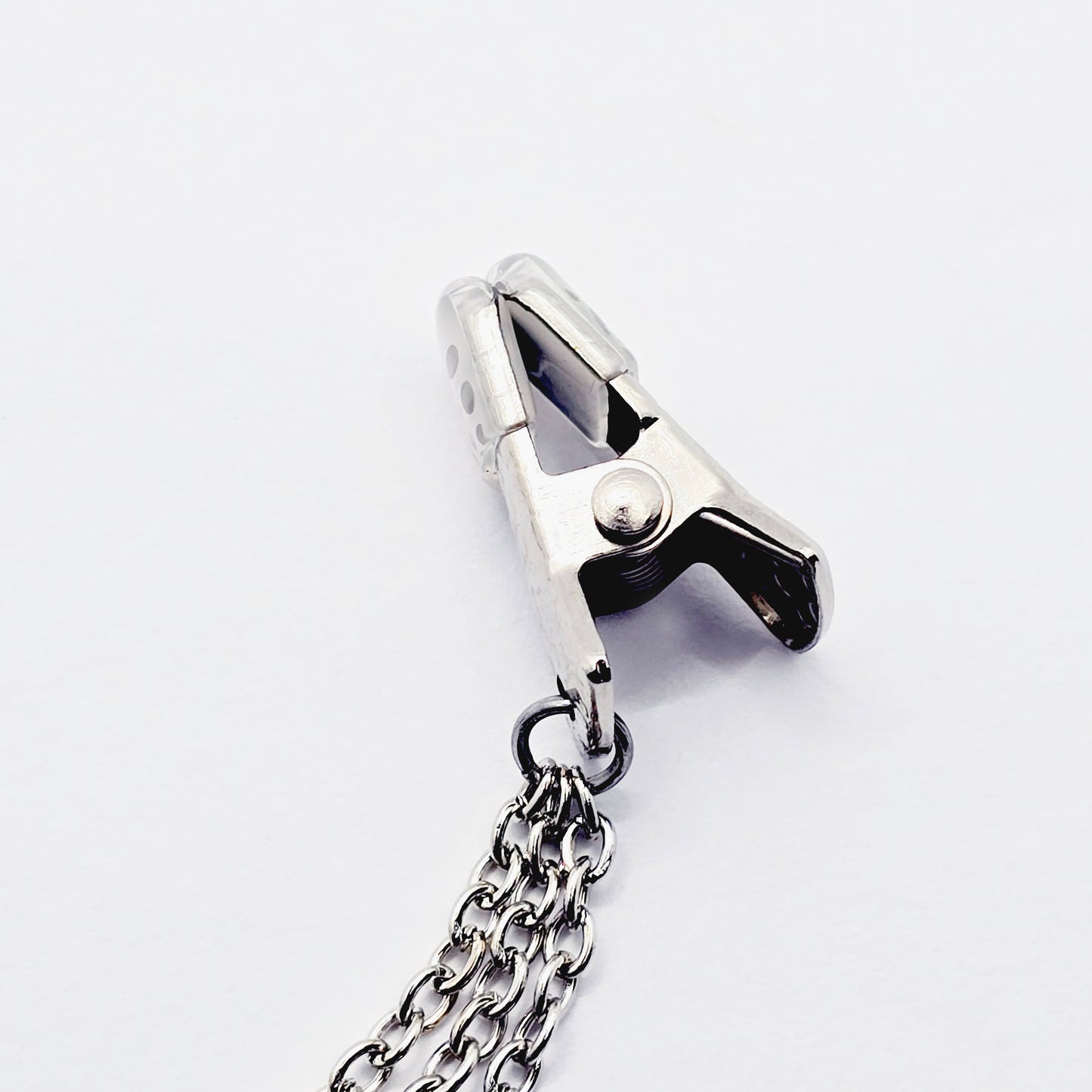 Intimate Jewelry, Non Piercing Chained Labia Clips. Silver, Gold, or Gunmetal Labia Chain Dangle with Strong Clips.