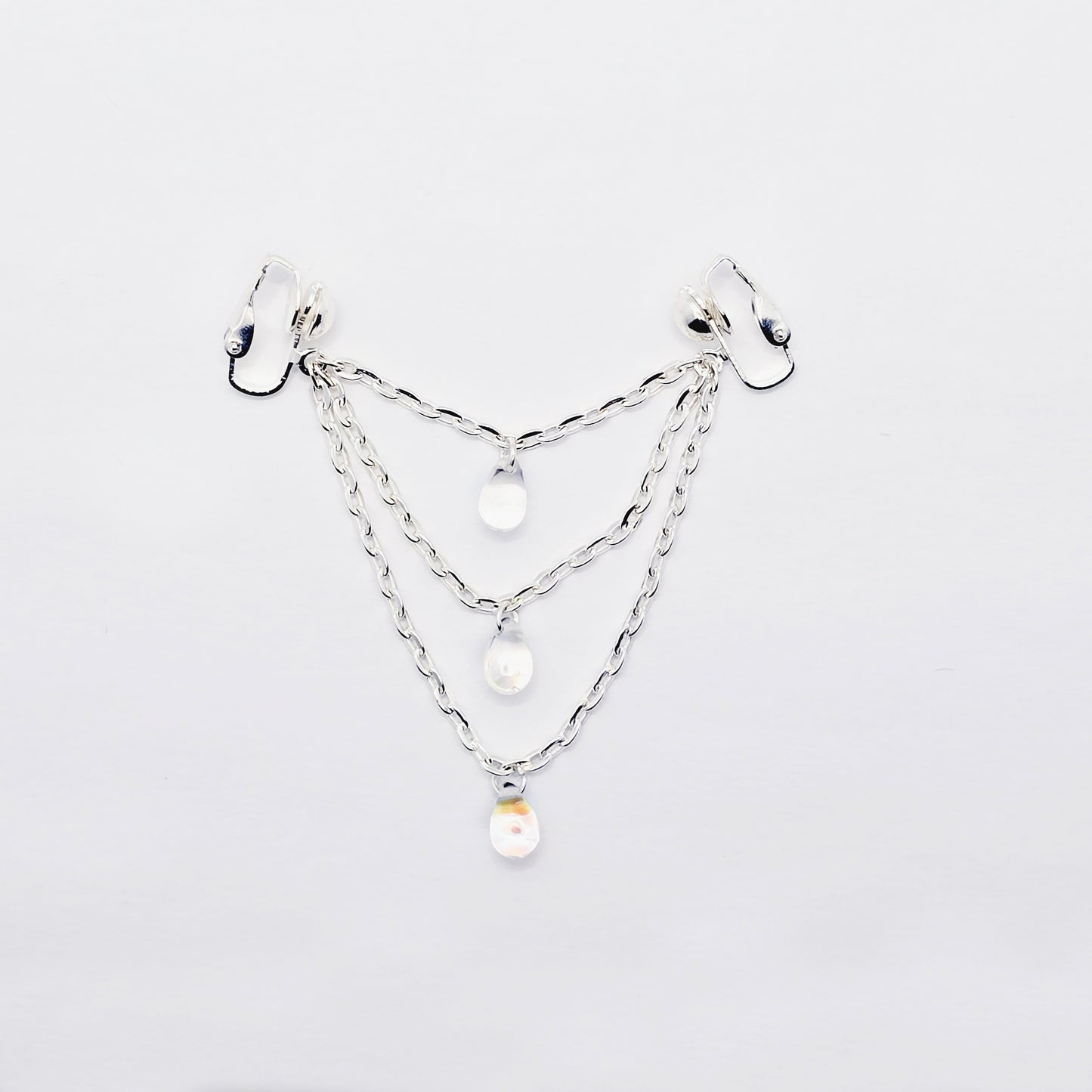 Labia Chain Dangle, Non Piercing, Three Tier Crystal Teardrop.BDSM, Erotic Intimate Body Jewelry