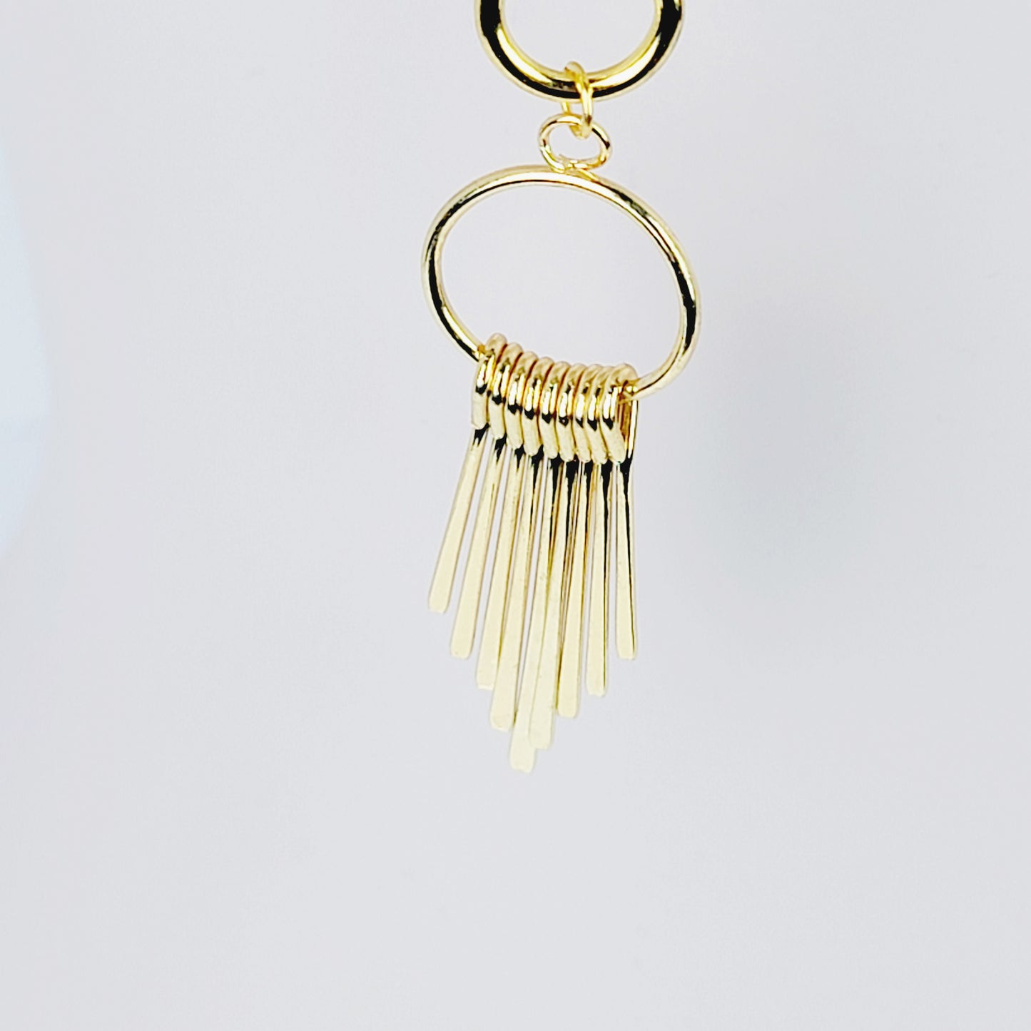 Straight Tweezer Nipple Clamps, Gold, with Dangles.