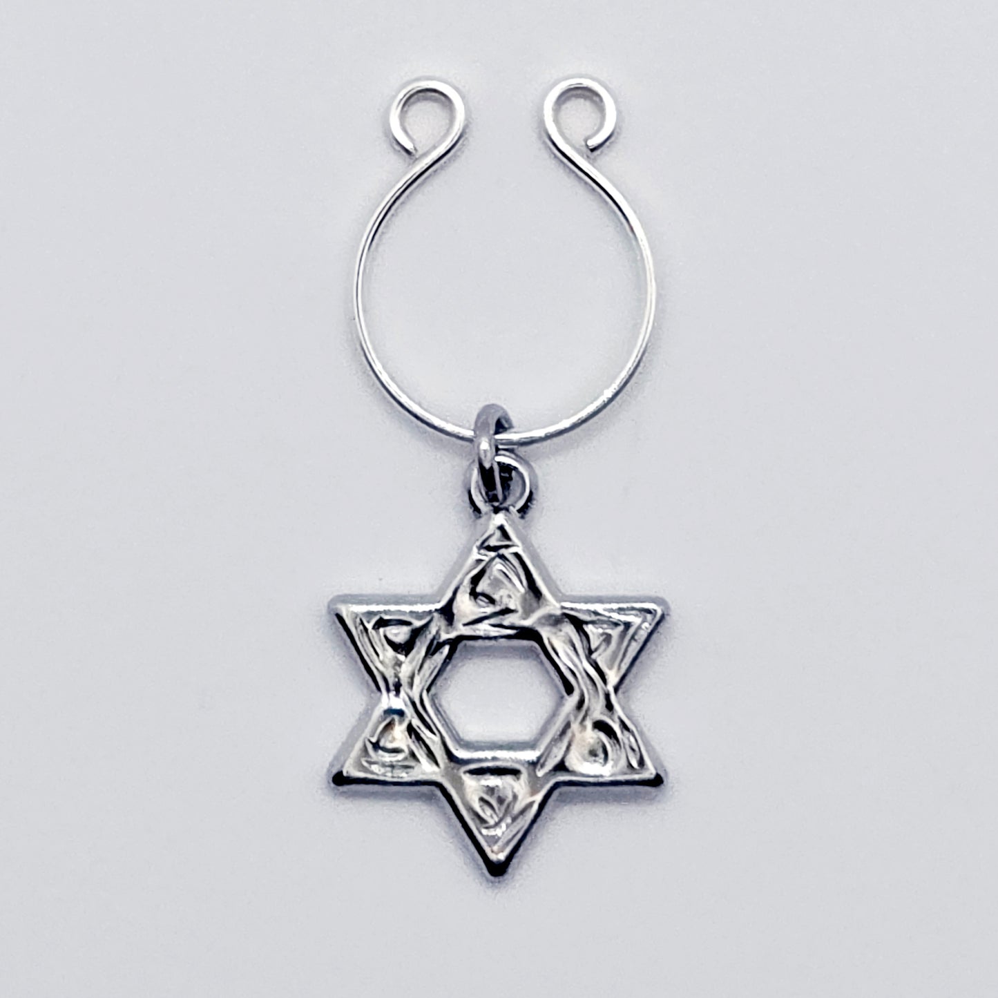Star of David Nipple Rings, Non-Piercing.
