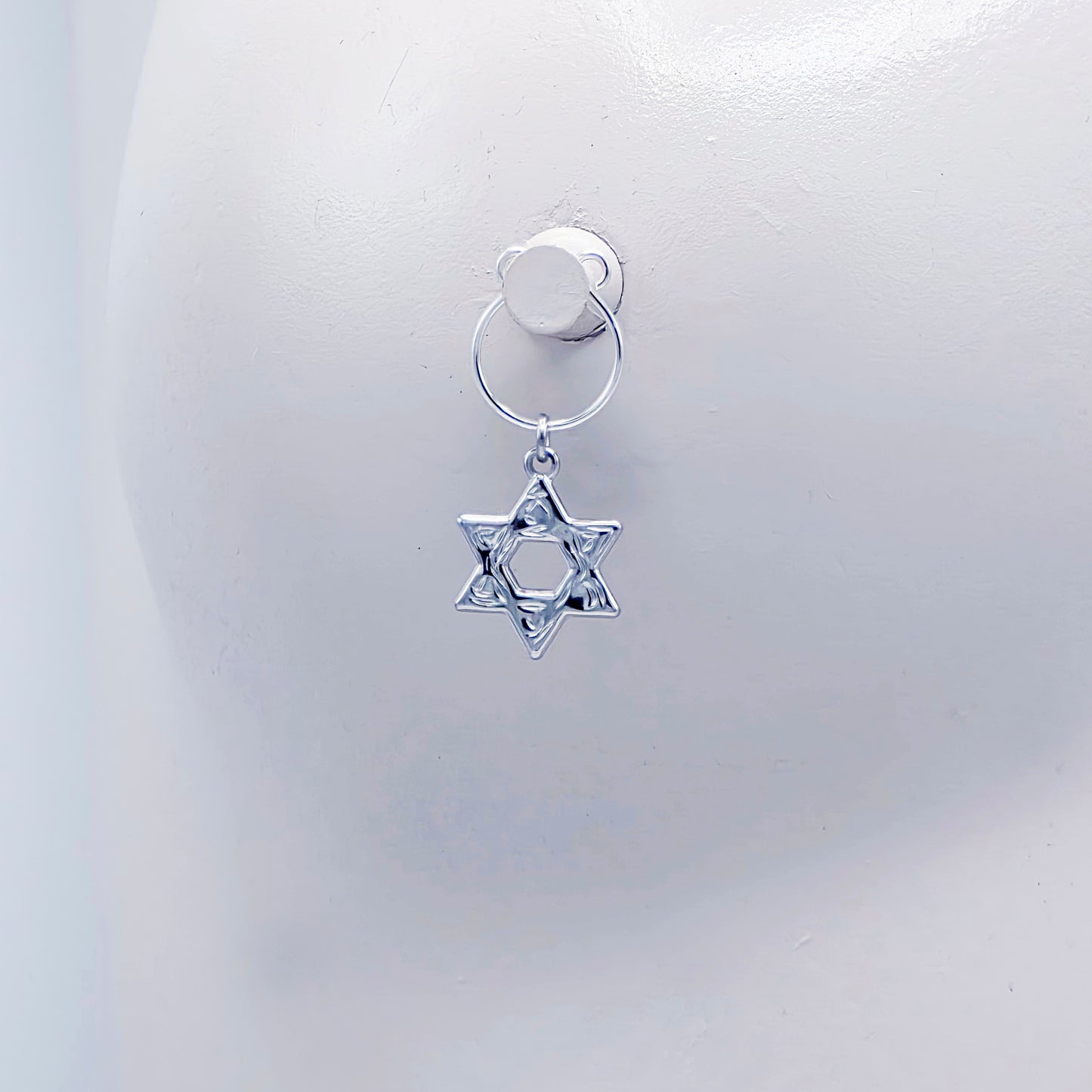 Star of David Nipple Rings, Non-Piercing.