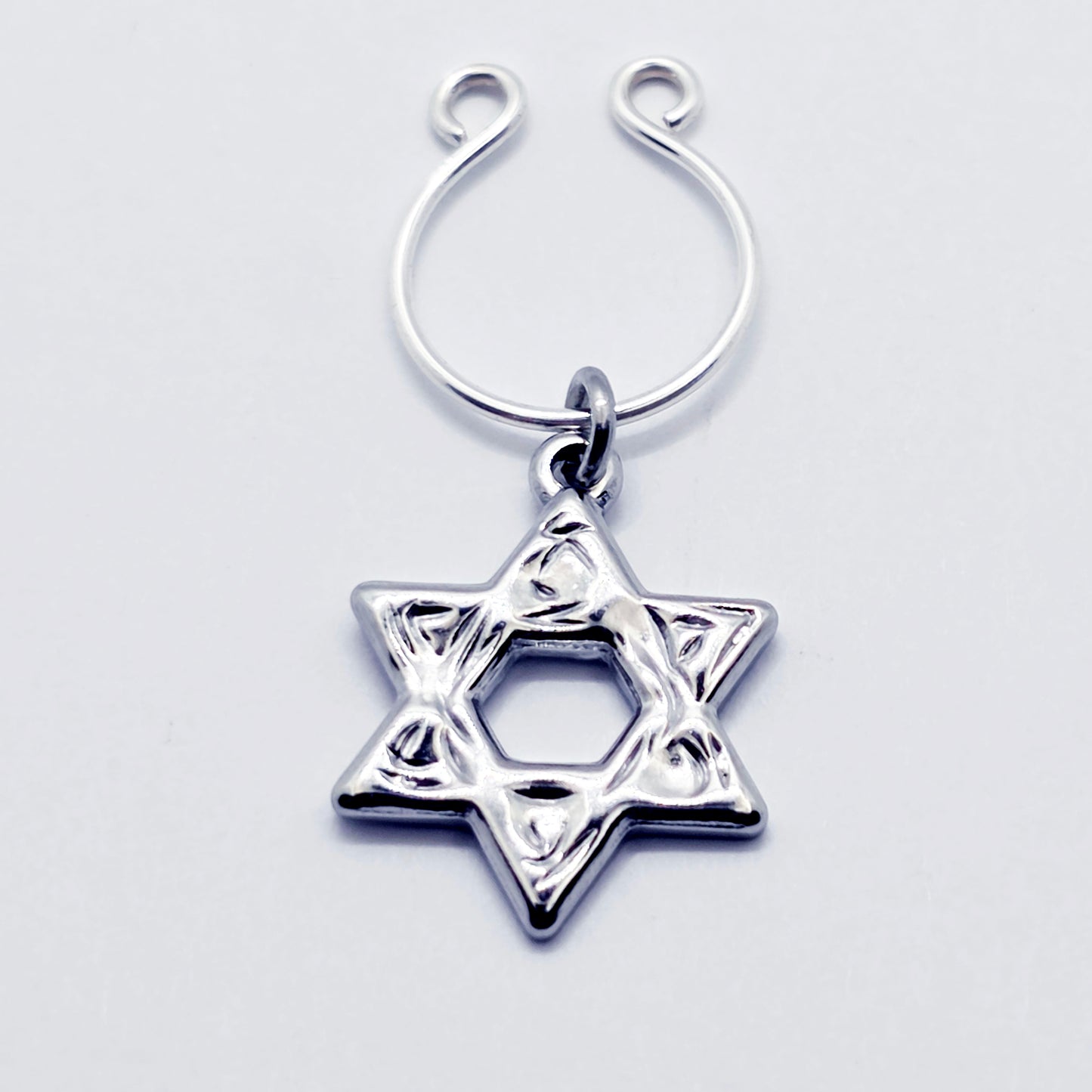 Star of David Nipple Rings, Non-Piercing.