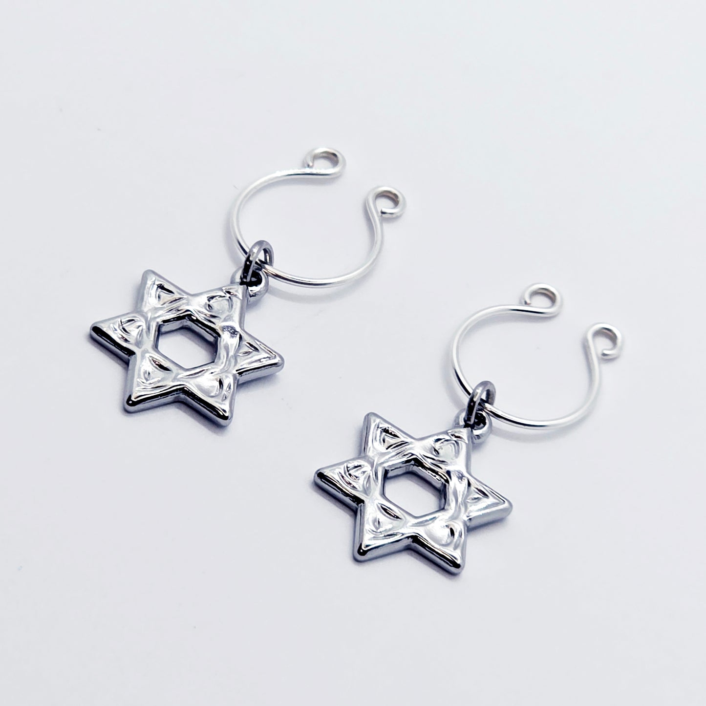 Star of David Nipple Rings, Non-Piercing.