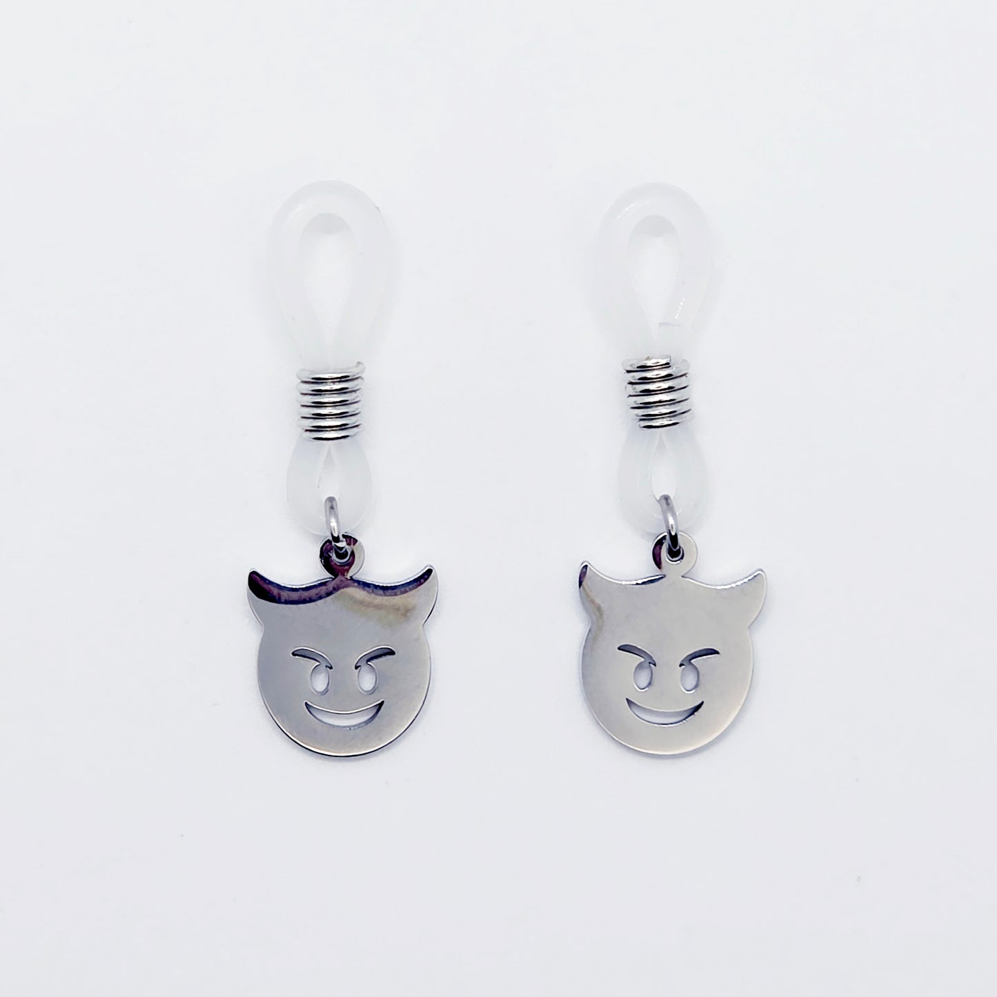 Naughty Nipple Nooses with Little Devil Pendants. Unisex.