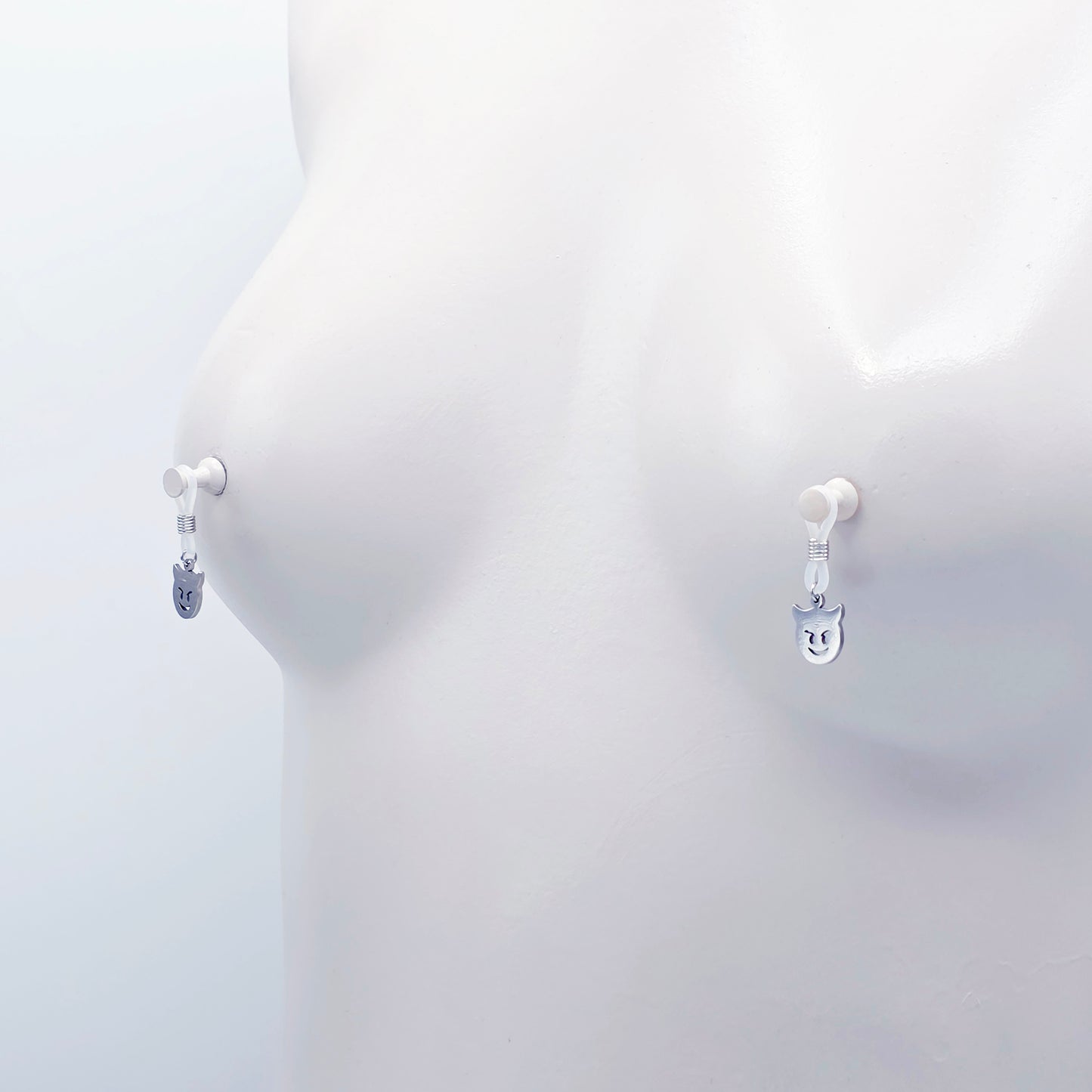 Naughty Nipple Nooses with Little Devil Pendants. Unisex.