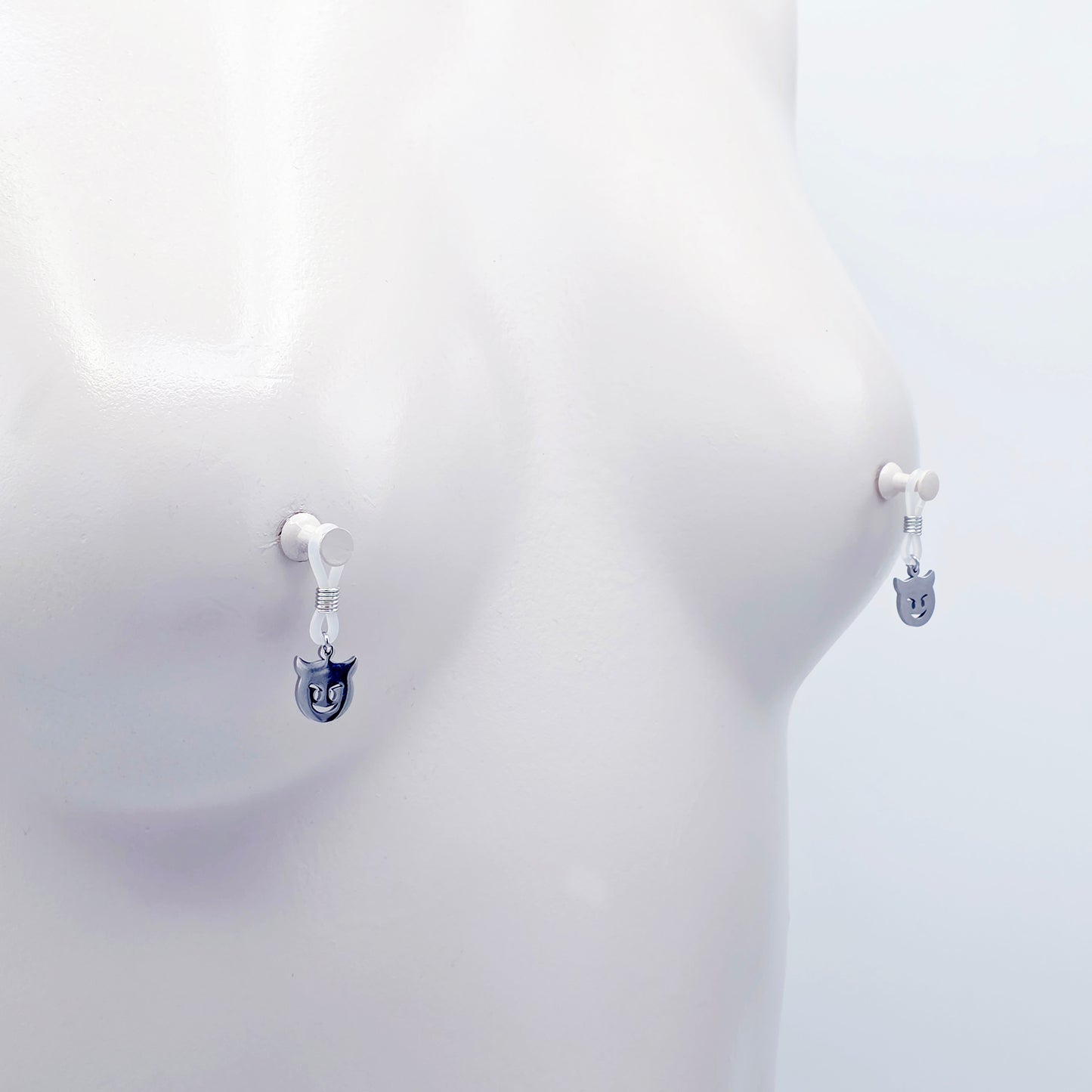 Naughty Nipple Nooses with Little Devil Pendants. Unisex.