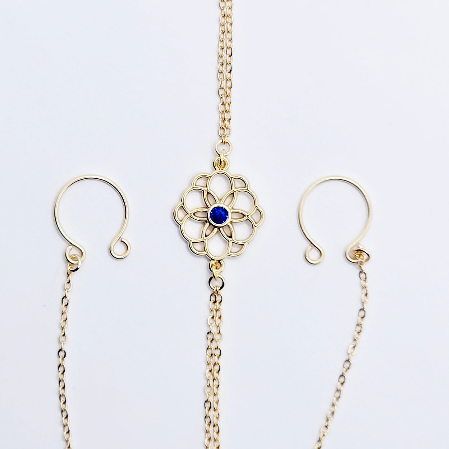 Necklace to Nipple, Real 18K Gold, with Non-Piercing Nipple Rings, Nooses, Clamps or with Your Nipple Jewelry.