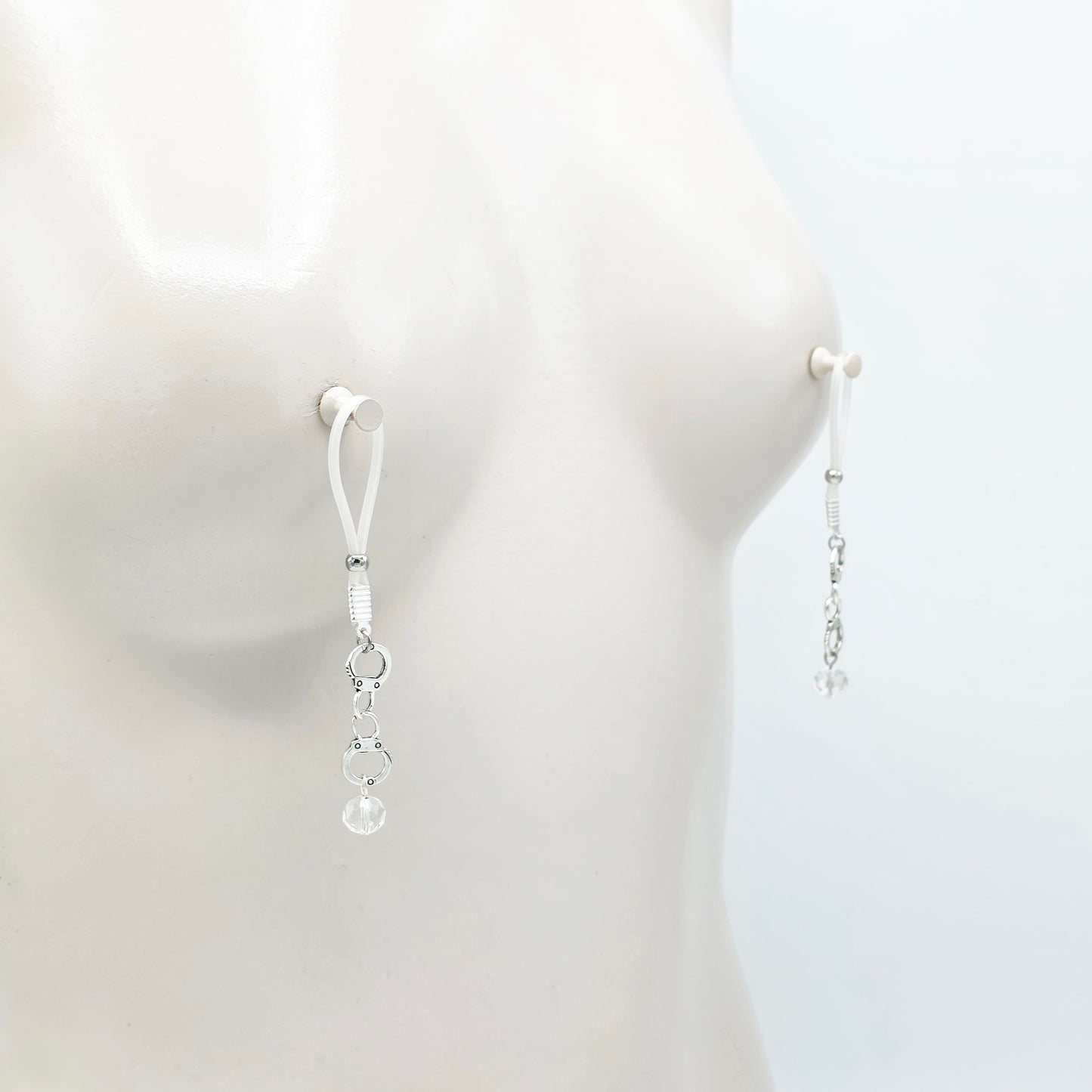 Handcuff and Crystal Nipple Nooses