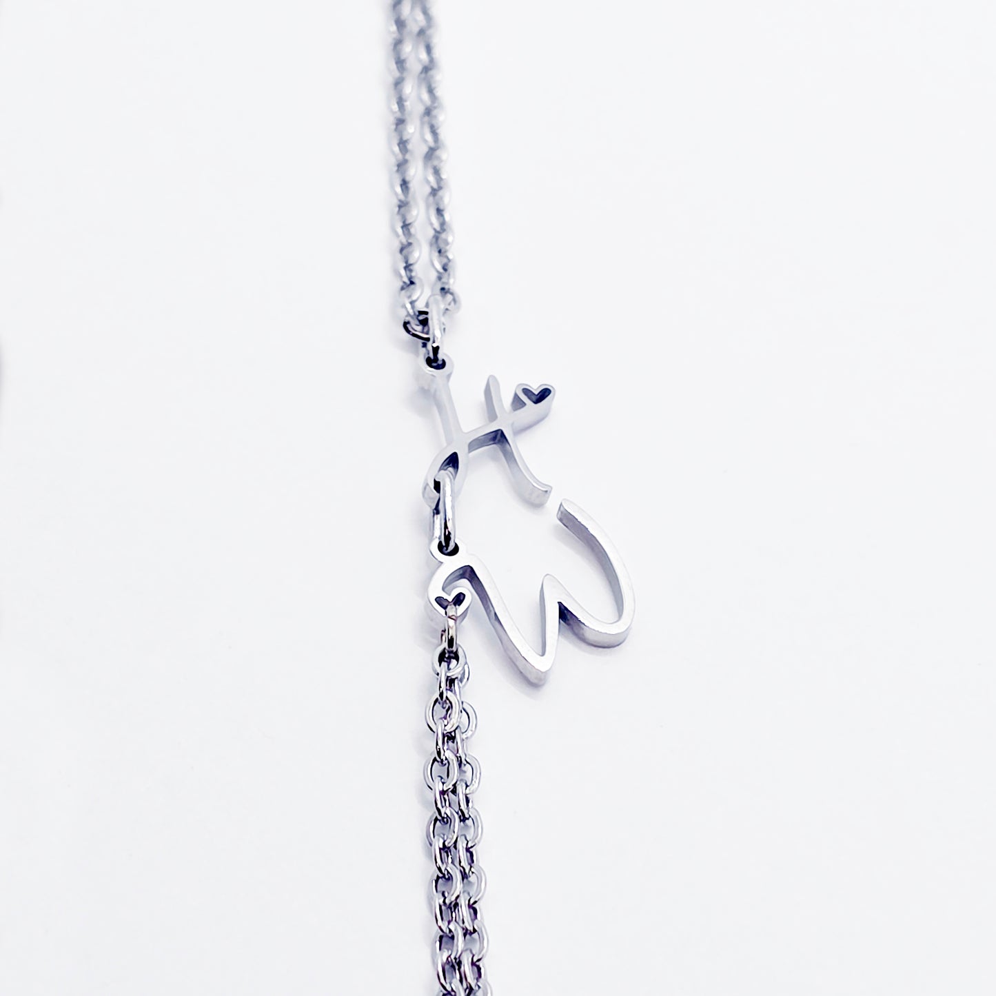 Hotwife Necklace to Nipple, Stainless Steel, with Non-Piercing Nipple Nooses or Clamps. Or use with Piercings.