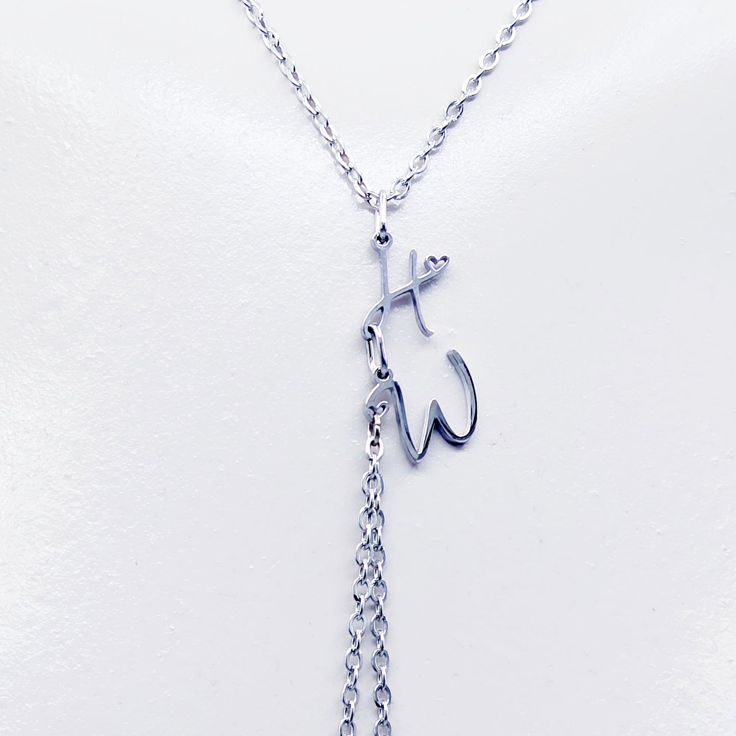 Hotwife Necklace to Nipple, Stainless Steel, with Non-Piercing Nipple Nooses or Clamps. Or use with Piercings.