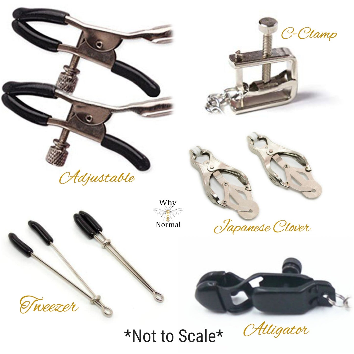 Nipple Nooses or Clamps with Flower Dangles. Your choice of Non Piercing Nipple Noose Attachments or Nipple Clamps.