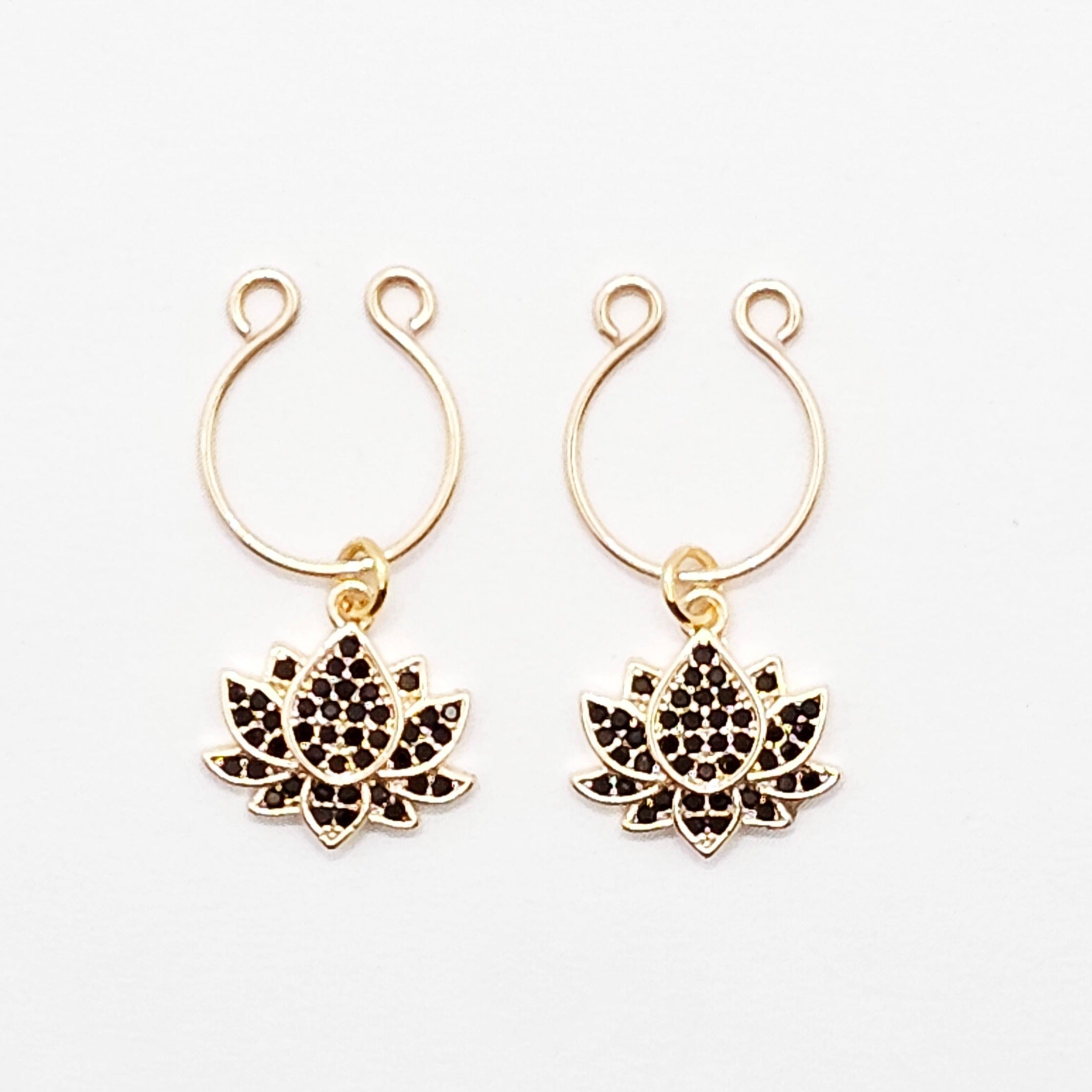 Lotus flower hot sale nipple ring