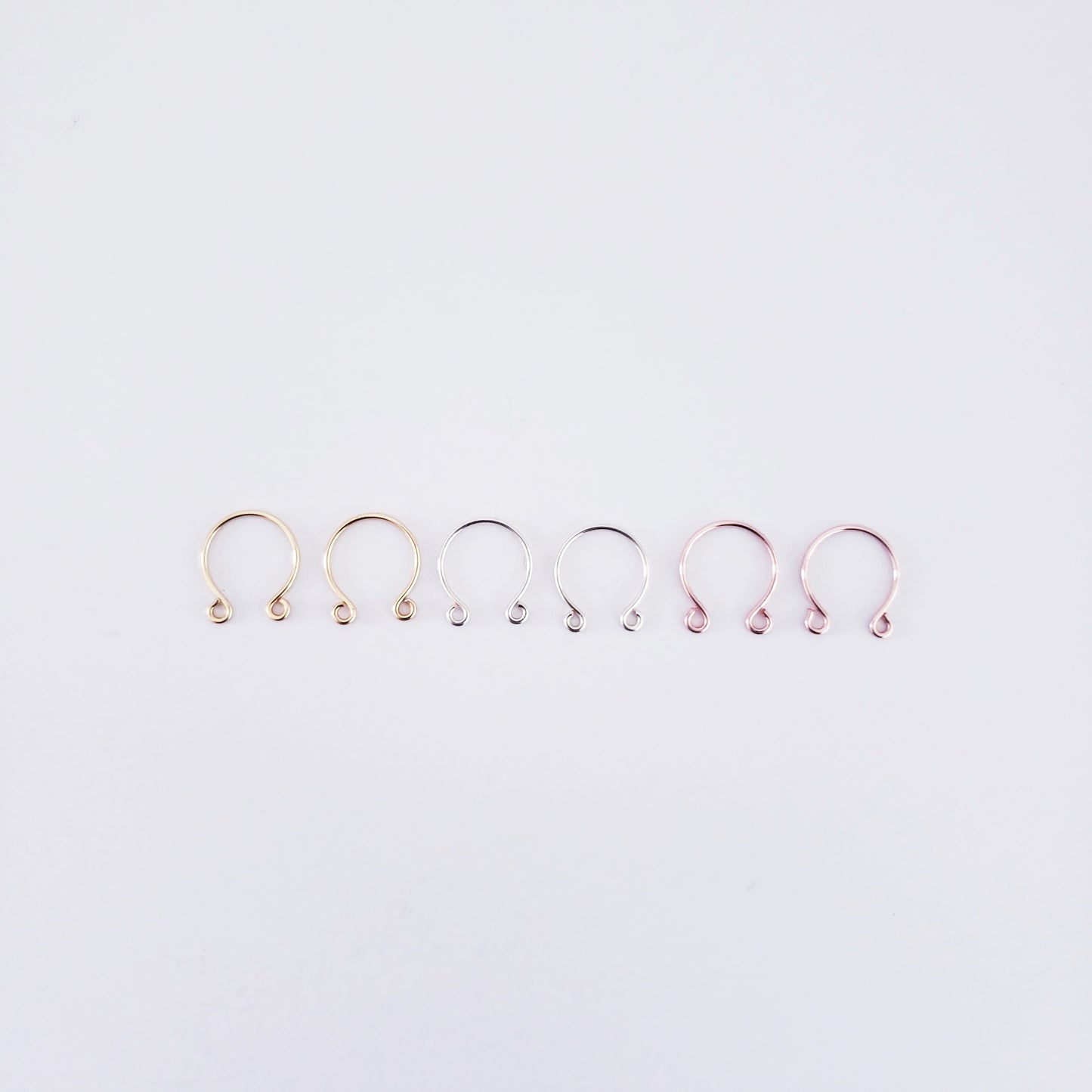 Non Piercing Nipple Rings. Pair of two. Silver, Gold, or Rose Gold