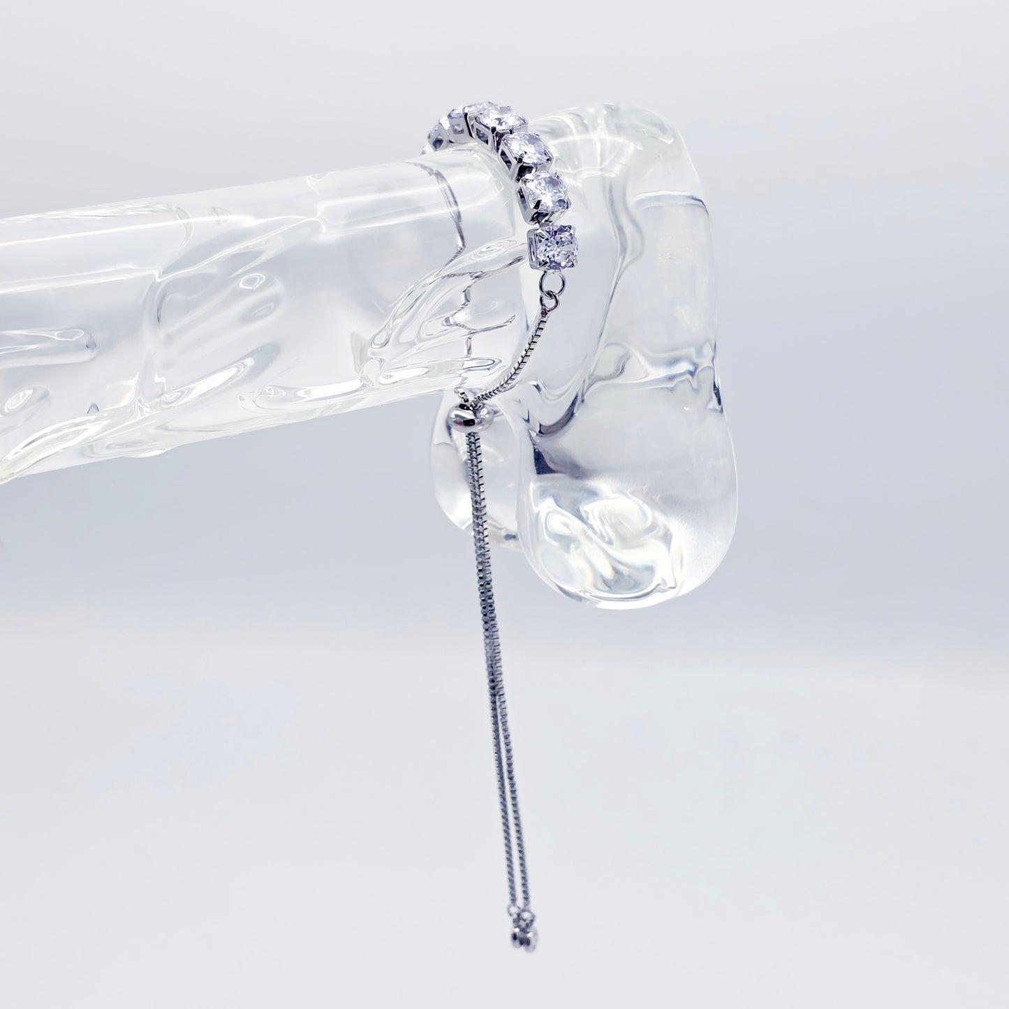 Sparkling Platinum Penis Noose Cock Bracelet, Erotic Intimate Body Jewelry for Men