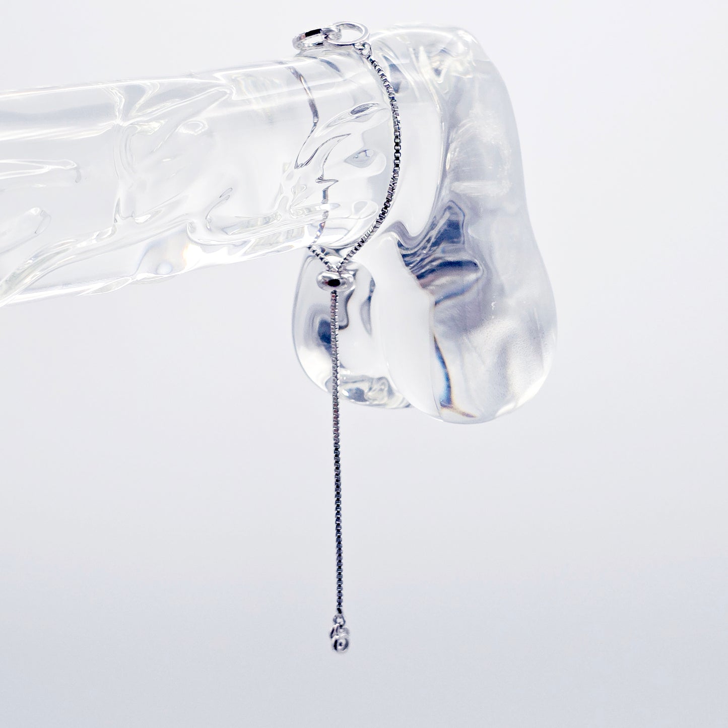 Platinum Penis Noose Bracelet, Erotic Intimate Jewelry for Men