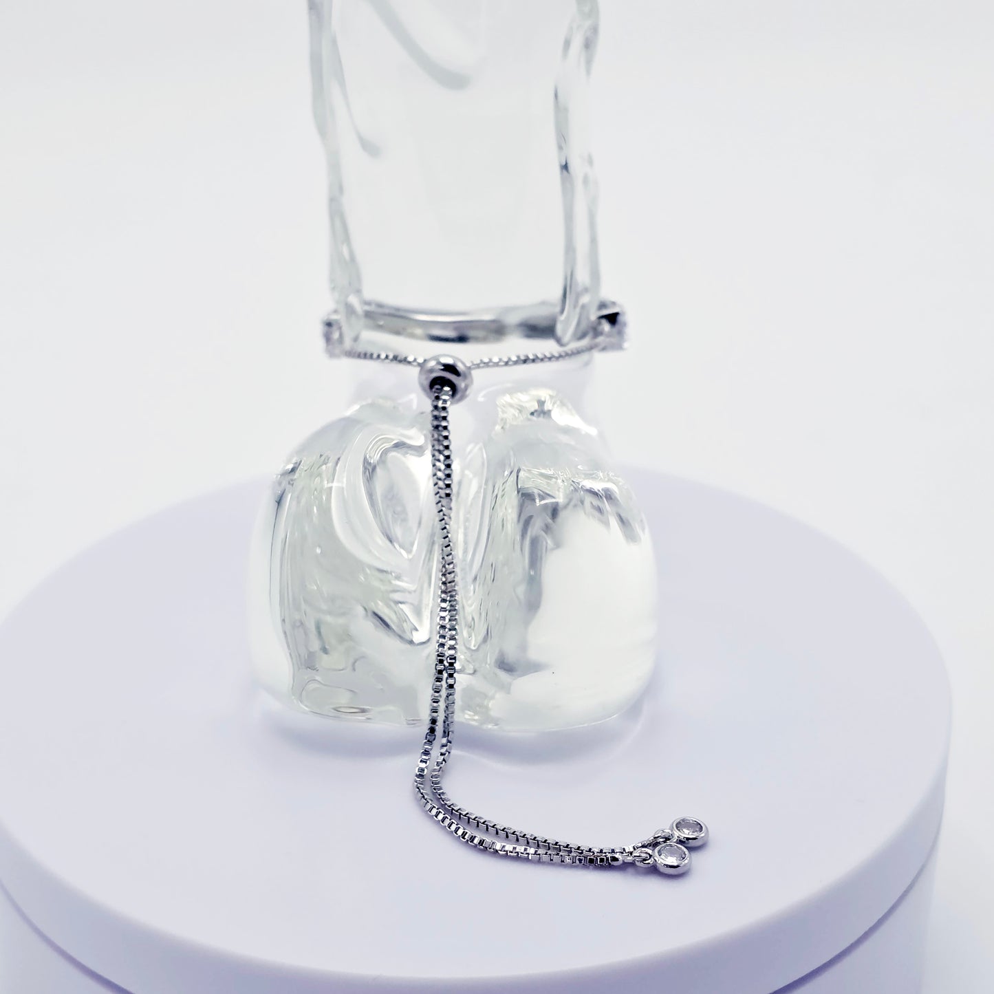 Sparkling Platinum Penis Noose Cock Bracelet, Erotic Intimate Body Jewelry for Men
