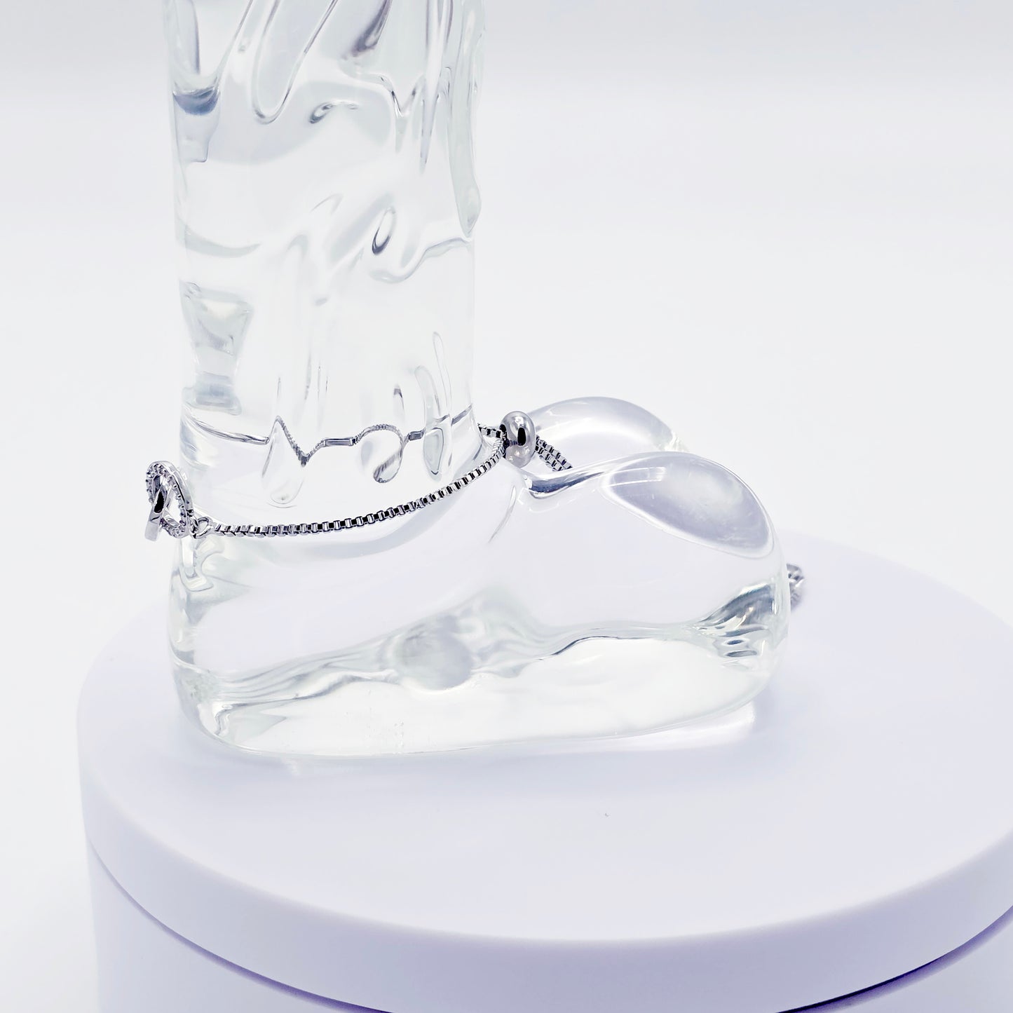 Platinum Penis Noose Bracelet, Erotic Intimate Jewelry for Men