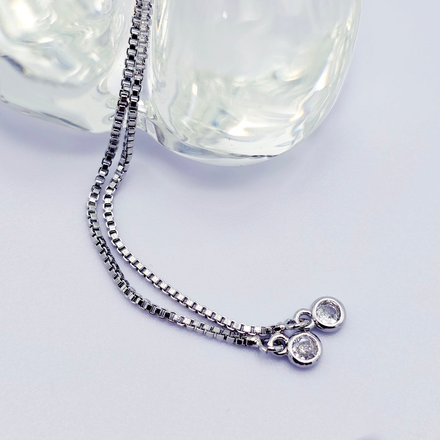 Sparkling Platinum Penis Noose Cock Bracelet, Erotic Intimate Body Jewelry for Men