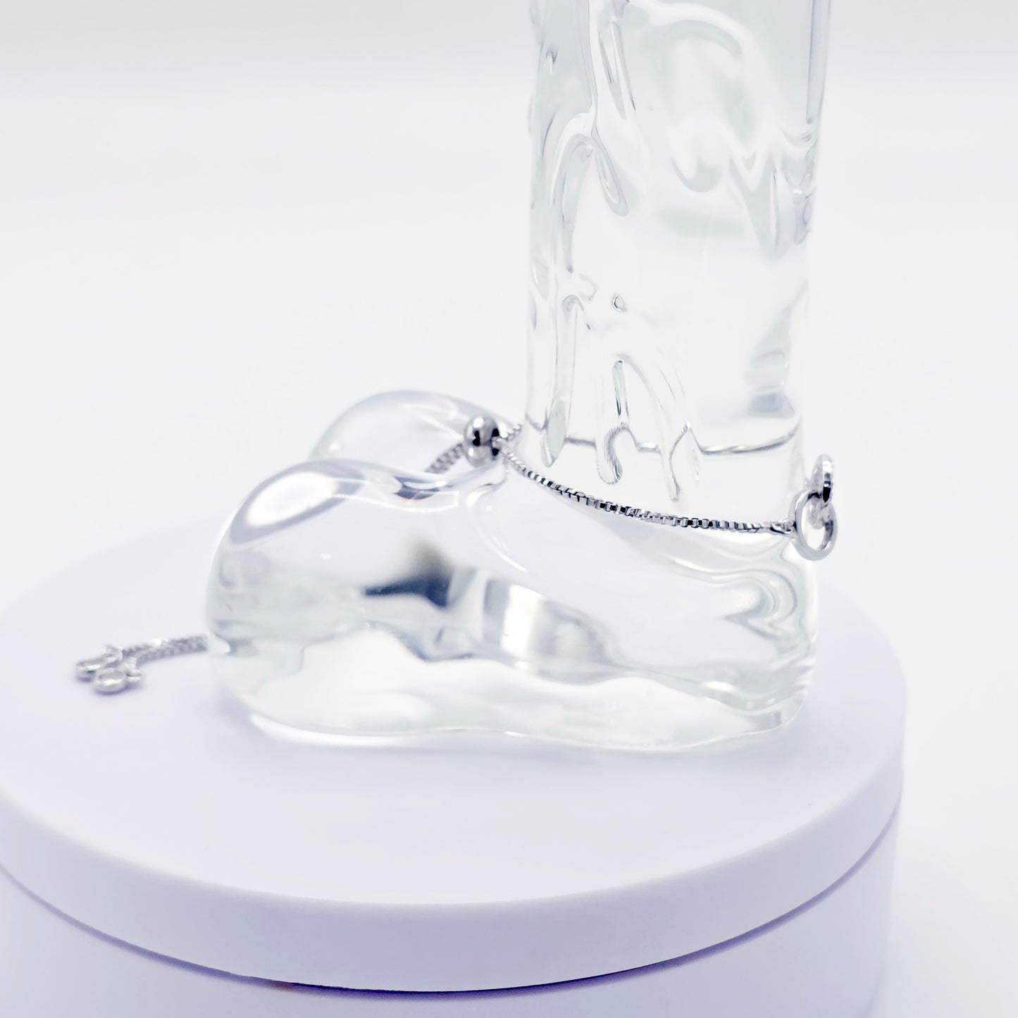 Platinum Penis Noose Bracelet, Erotic Intimate Jewelry for Men