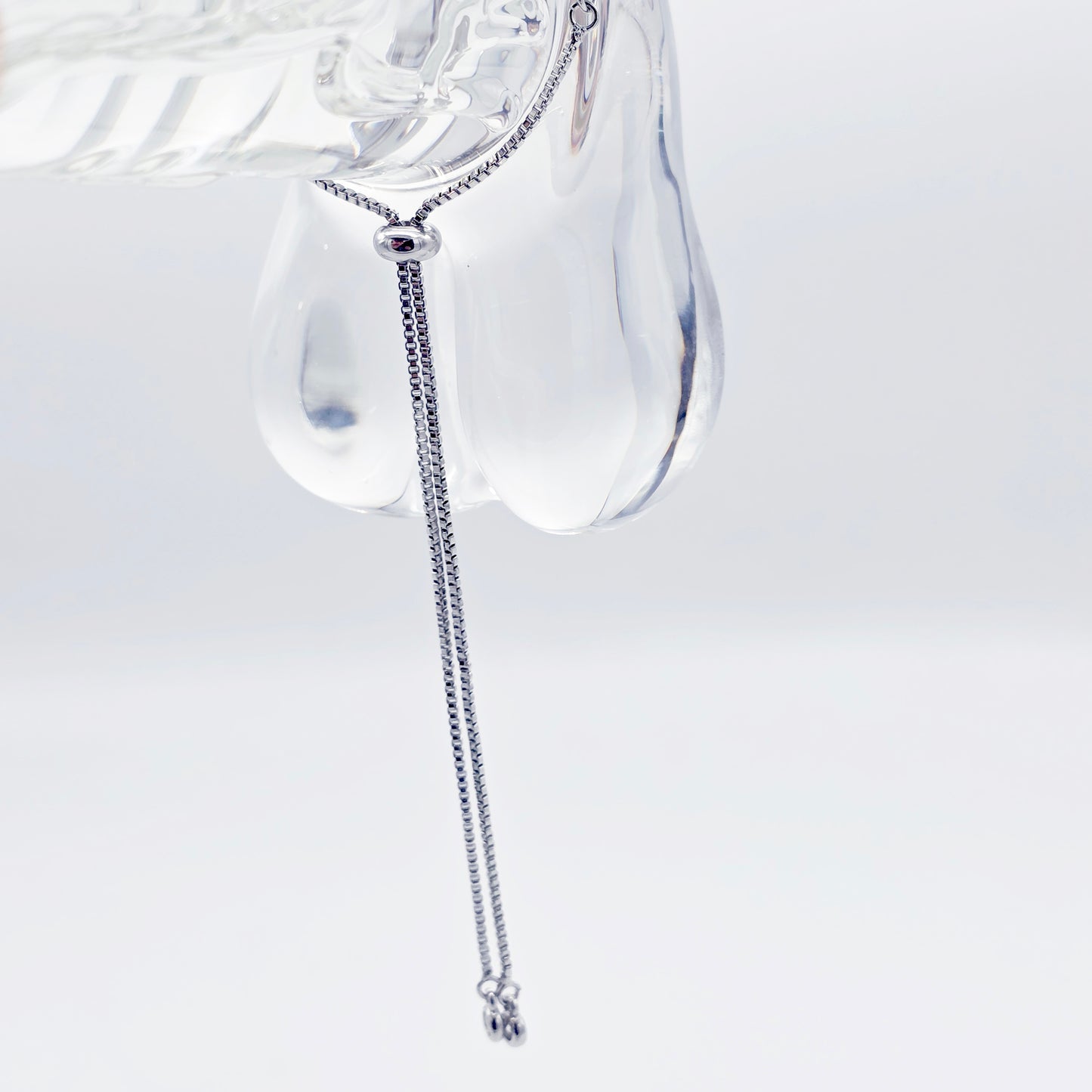 Sparkling Platinum Penis Noose Cock Bracelet, Erotic Intimate Body Jewelry for Men