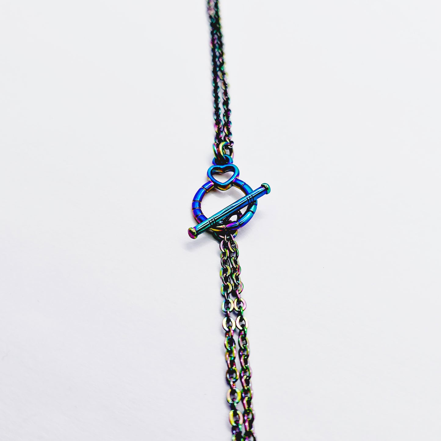 Rainbow Stainless Steel, with Removeable Nipple Chains