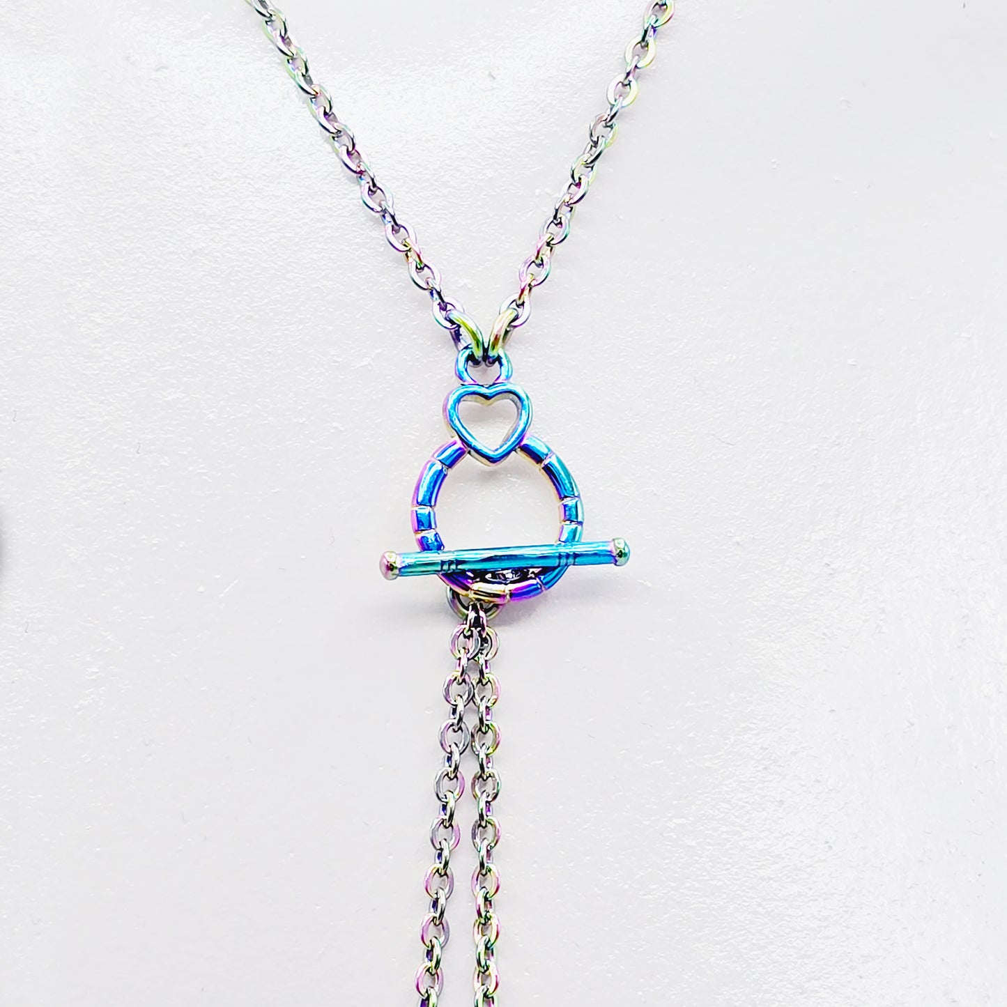 Rainbow Stainless Steel, with Removeable Nipple Chains