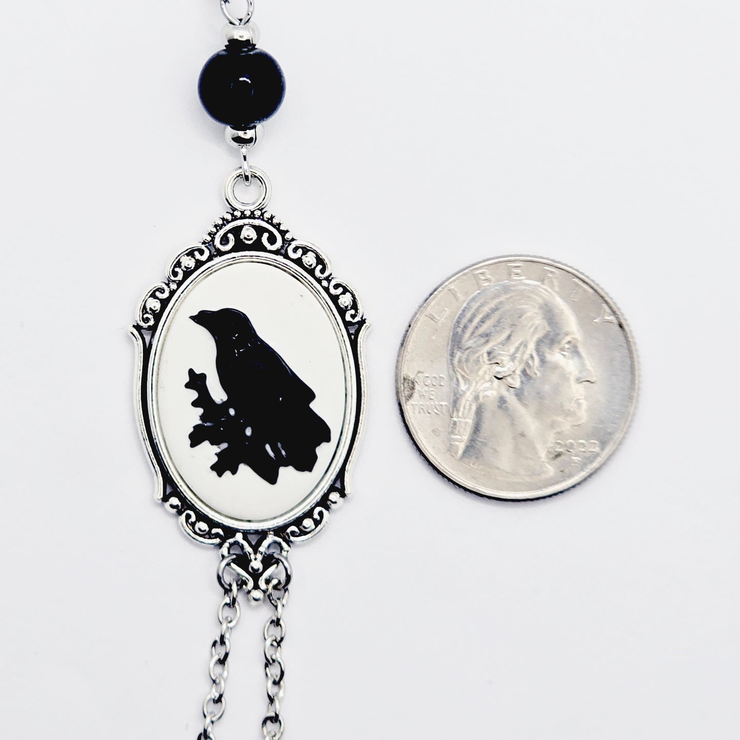 Raven or Black Cat Cameo Necklace to Nipple with Your Choice of Nipple Attachment. Gothic BDSM