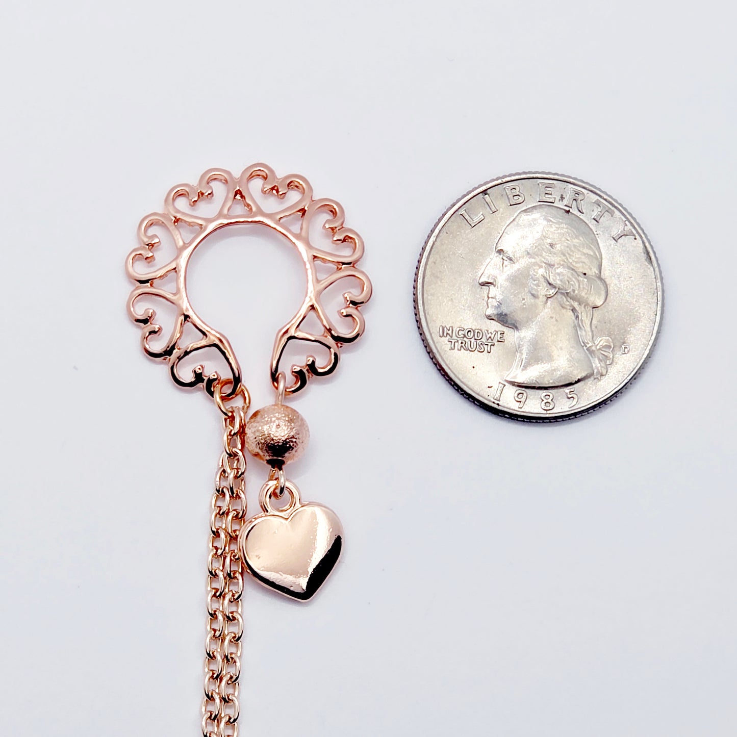 Rose Gold Nipple Shields, Chain Attached. Non-Piercing Nipple Jewelry.