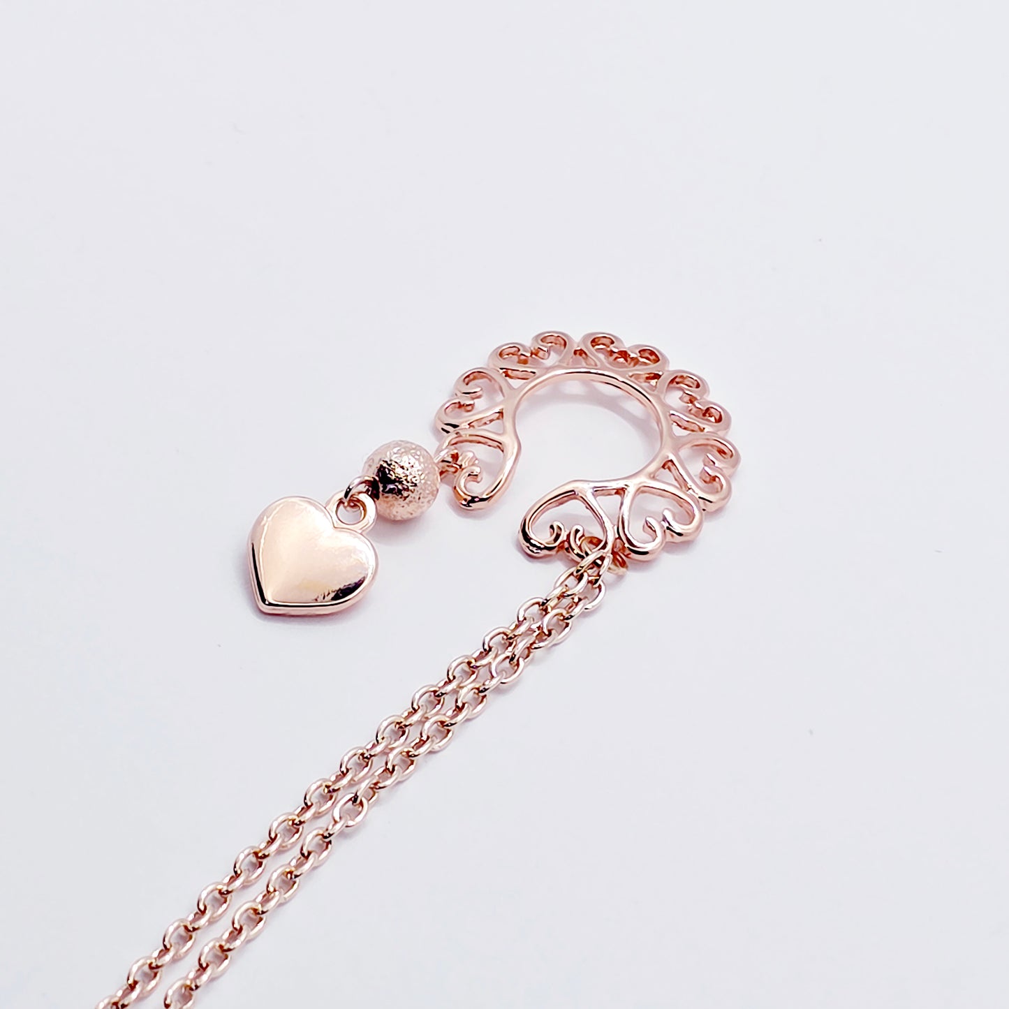 Rose Gold Nipple Shields, Chain Attached. Non-Piercing Nipple Jewelry.