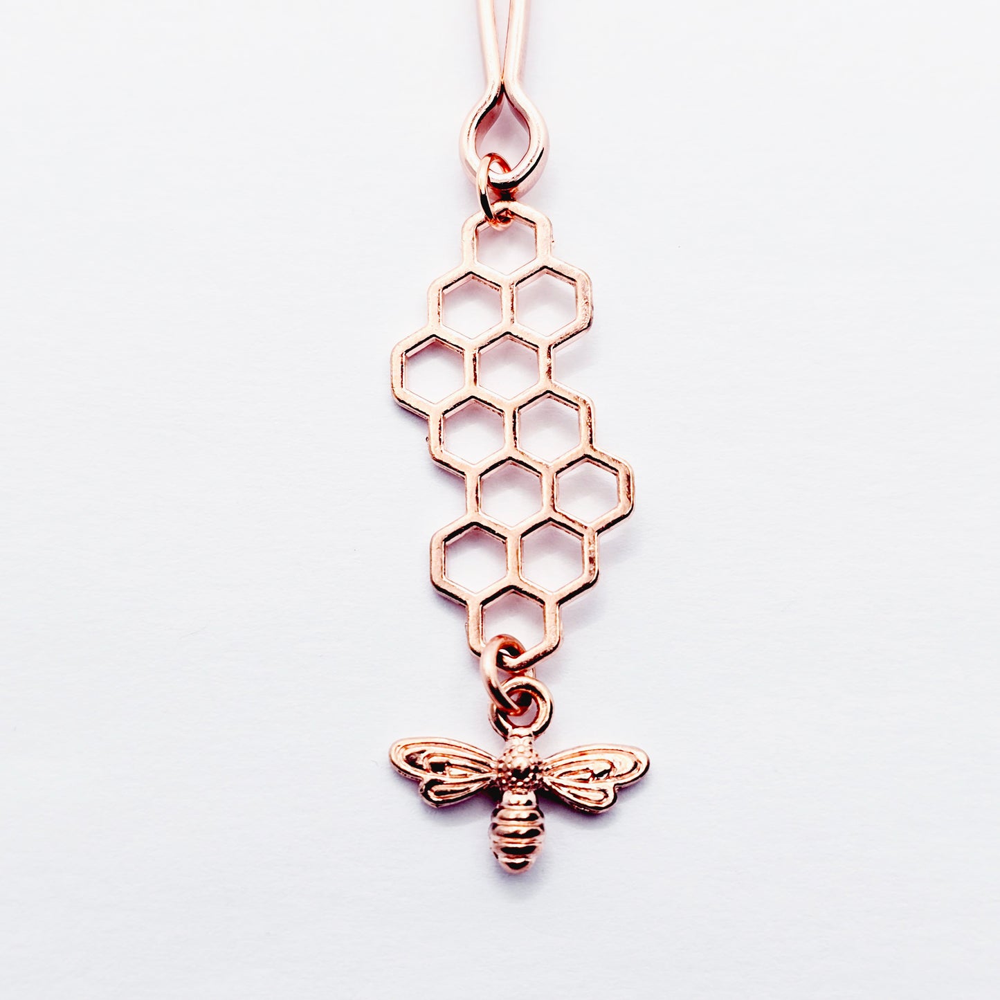 Clit Clamp for Clitoral Stimulation. Rose Gold with Bee and Honeycomb. BDSM Sex Toy for Women.