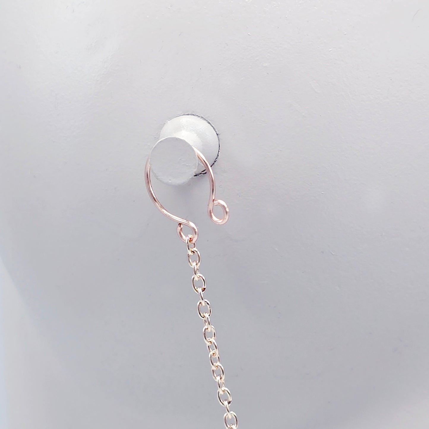 Necklace to Nipple, Rose Gold Geometric, with Nipple Chains.  Non-Piercing or Use with pierced or Nipple Clamps