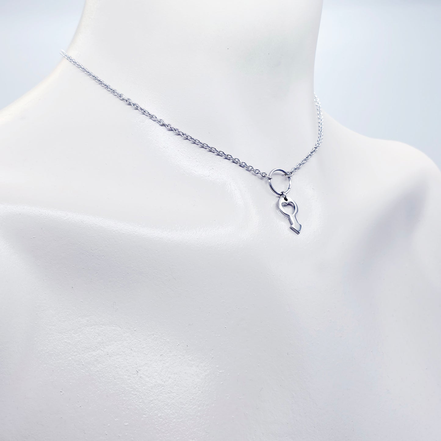Day Collar for BDSM Submissive, Stainless Steel Discreet Day Wear Choker Necklace