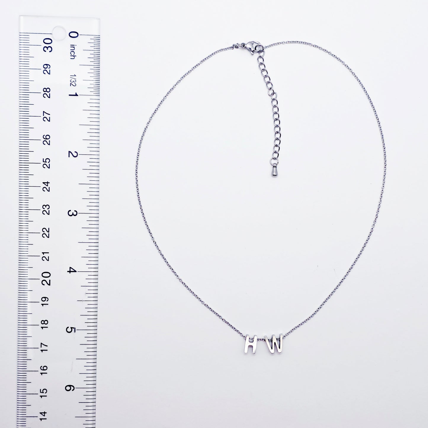 Hotwife Necklace, Dainty and Discreet Stainless Steel H & W Choker. Swingers Jewelry.