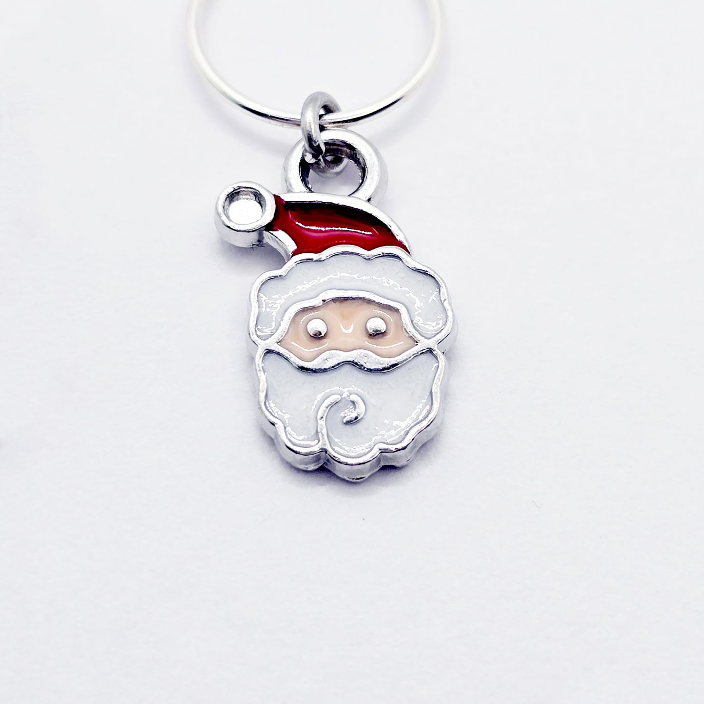 Santa Nipple Rings, Non-Piercing. Horseshoe Style Nipple Rings with Santa Pendants for Christmas.