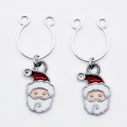 Santa Nipple Rings. Not Pierced