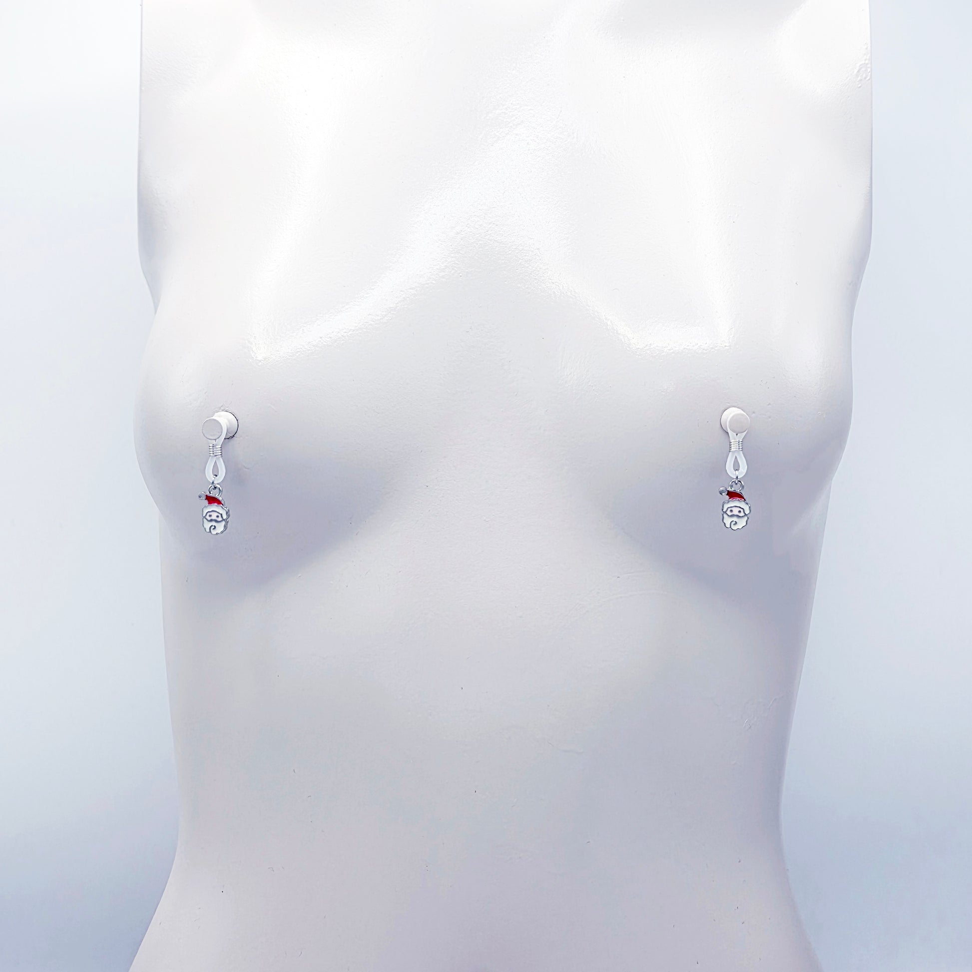 Small Non-Piercing Nipple Nooses with Santas 