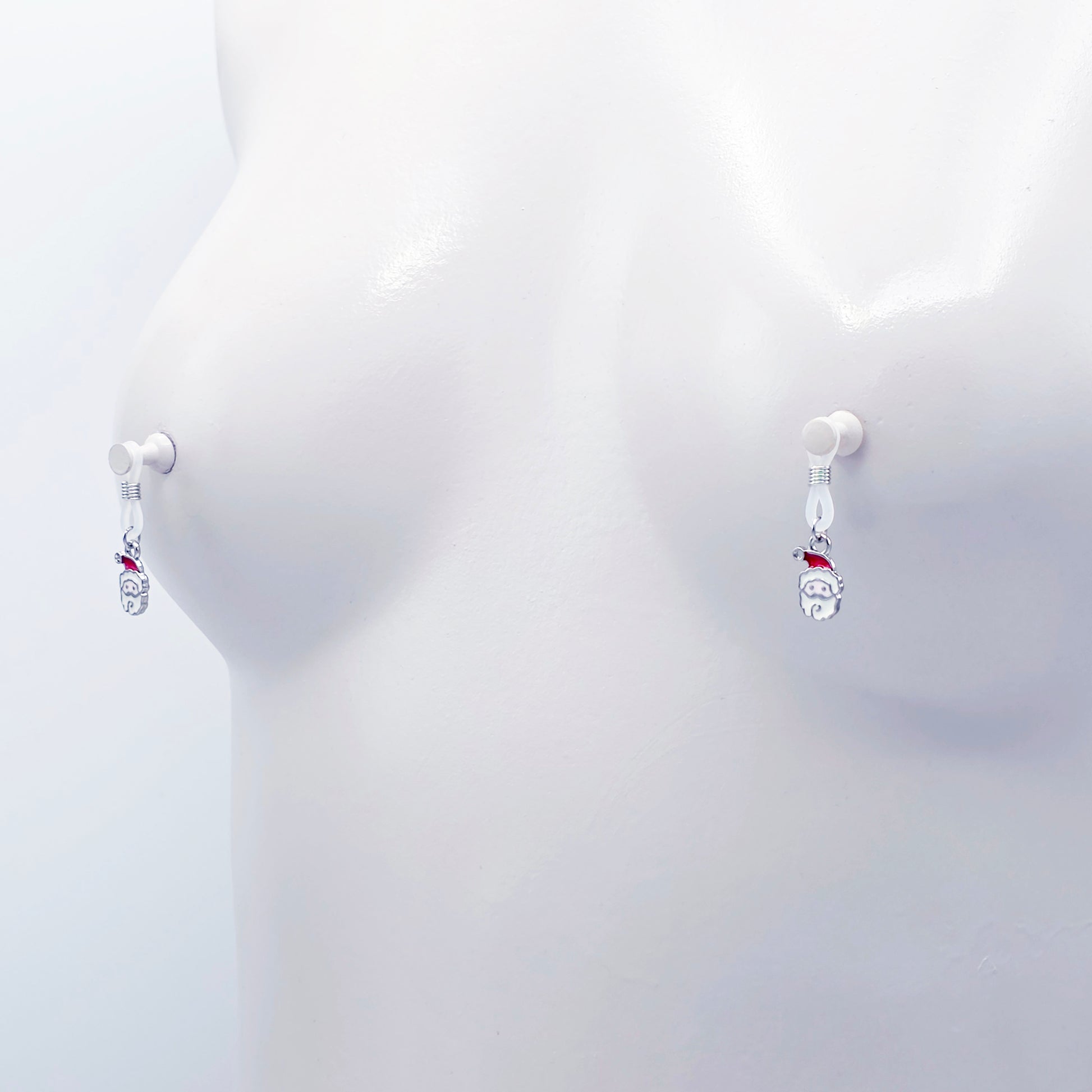 Small Non-Piercing Nipple Nooses with Santas 