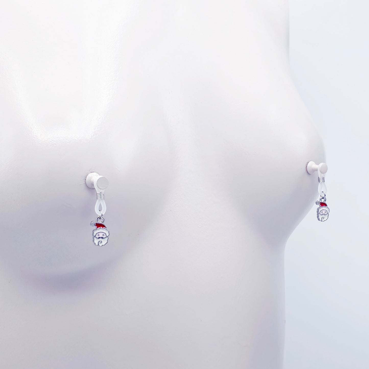 Small Non-Piercing Nipple Nooses with Santas 
