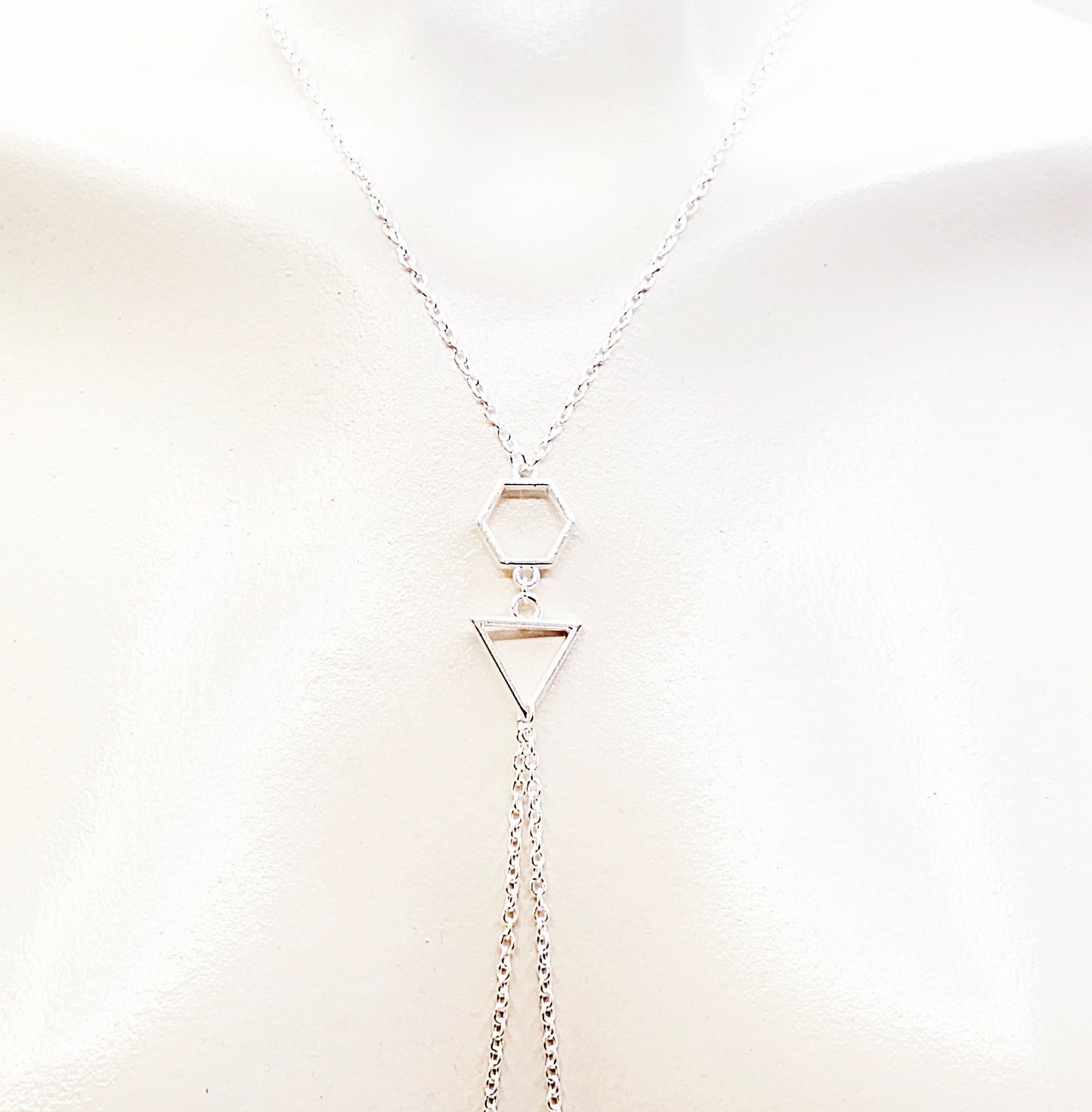 Sexy Geometric Necklace to Nipple Non-Piercing or Use with Pierced or Nipple Clamps