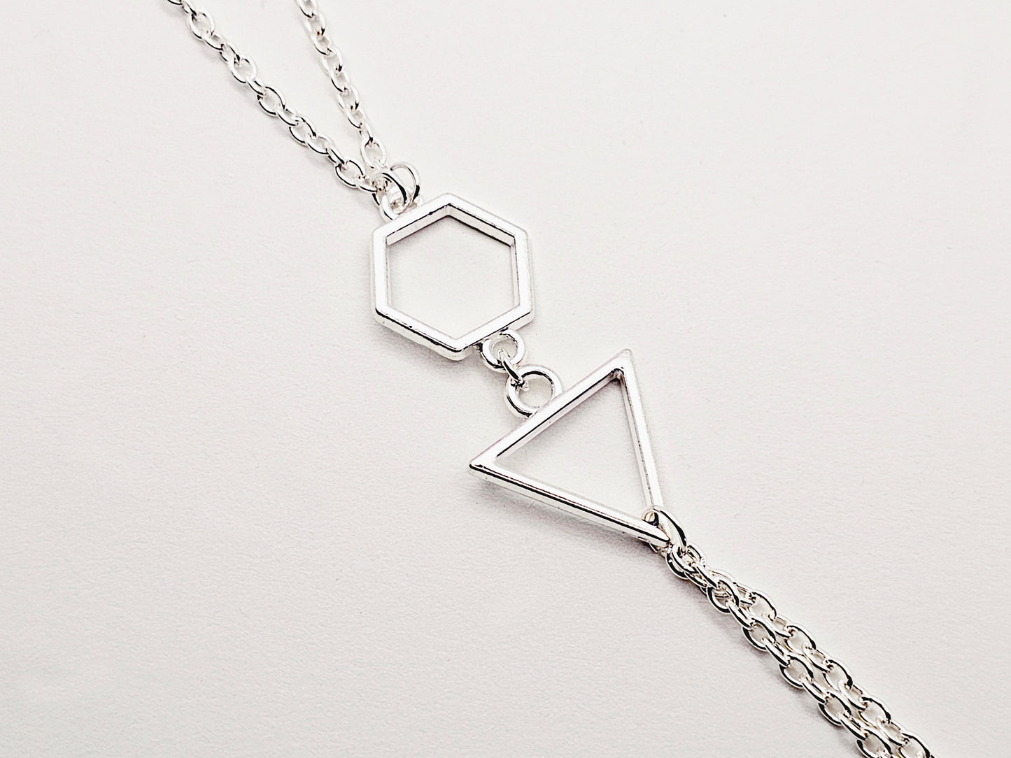 Sexy Geometric Necklace to Nipple Non-Piercing or Use with Pierced or Nipple Clamps