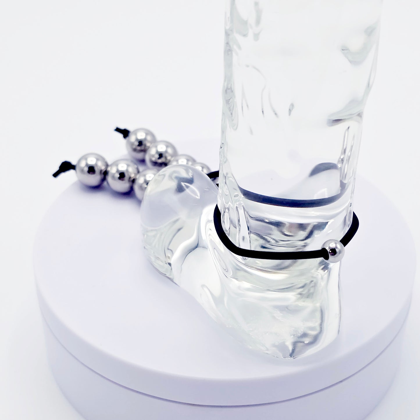 Silicone and Steel Penis Noose, Weighs 1.5 ounces.