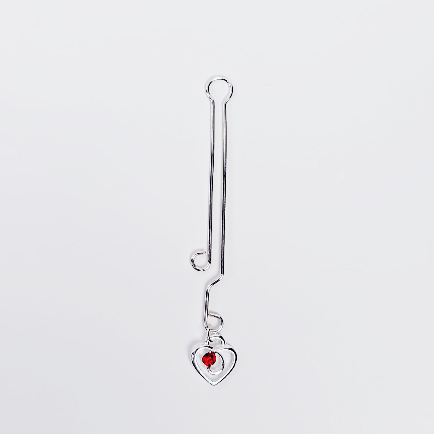 Non Piercing Nipple Rings and Labia Clip Set with Gemstone Hearts. MATURE, BDSM, Intimate Jewelry