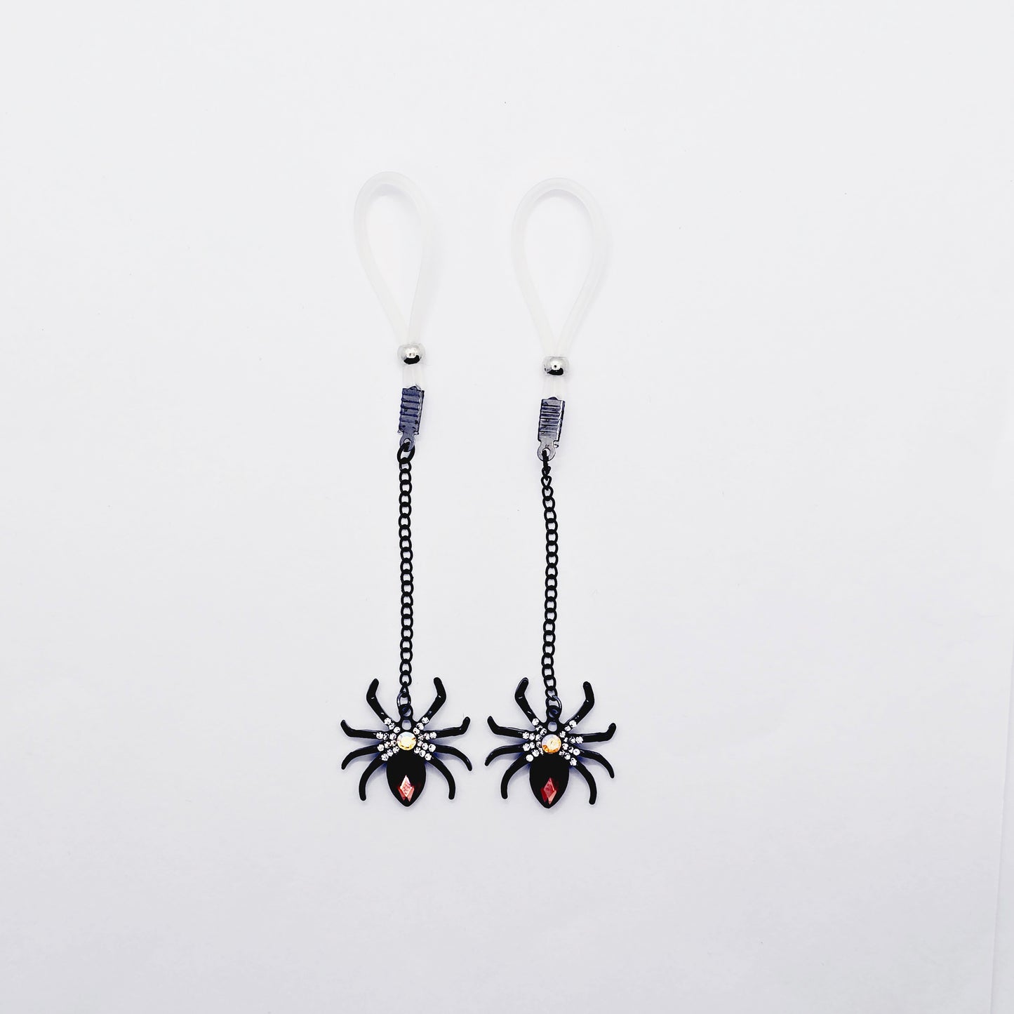 Spider Nipple Nooses, Non-Piercing, or Your Choice of Nipple Clamps.