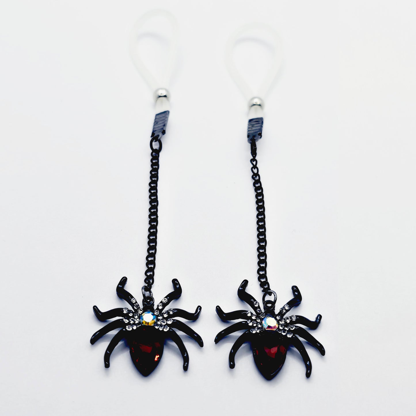 Spider Nipple Nooses, Non-Piercing, or Your Choice of Nipple Clamps.